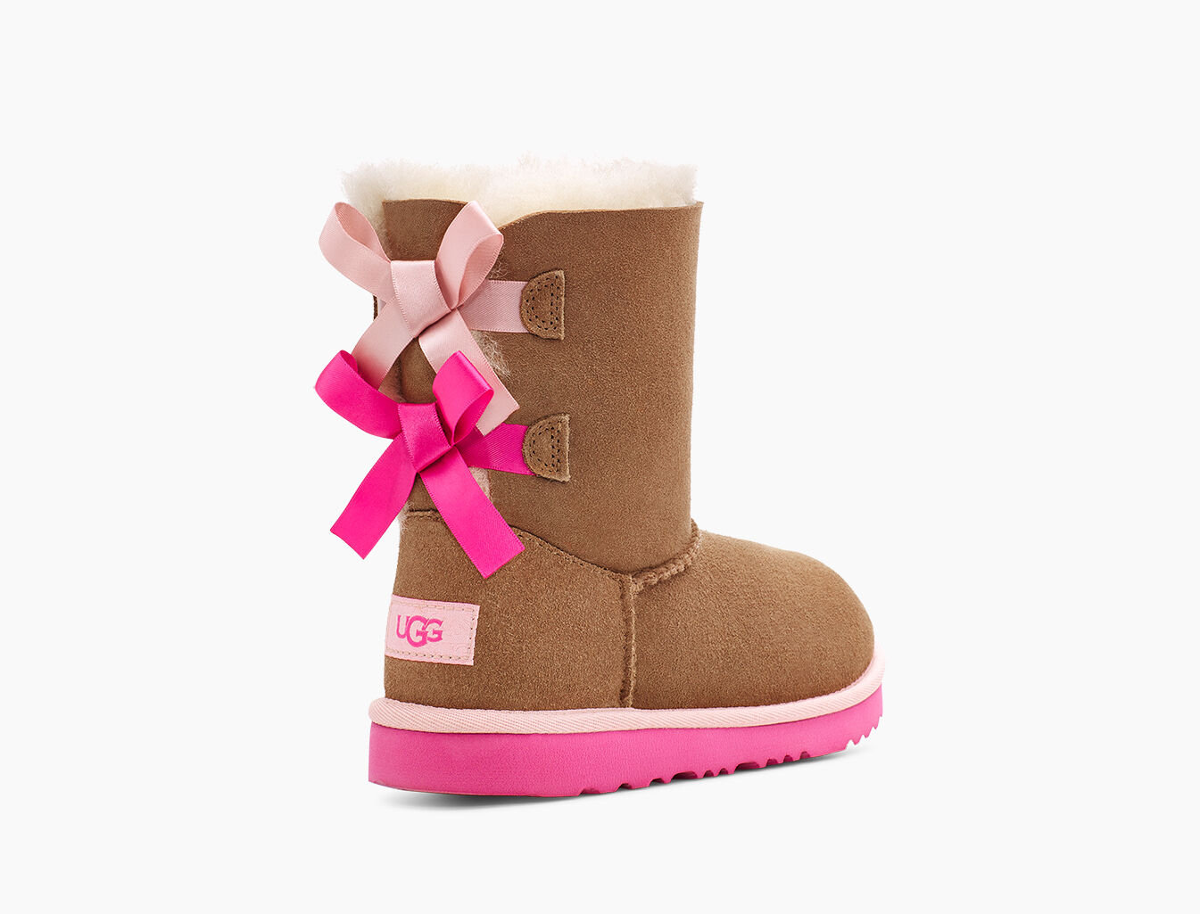 black uggs with pink bows
