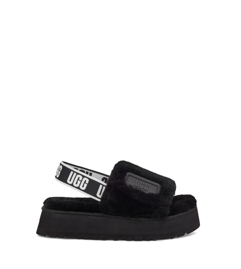 UGG (アグ) レディースサンダル DISCO SLIDE Black, 22.0