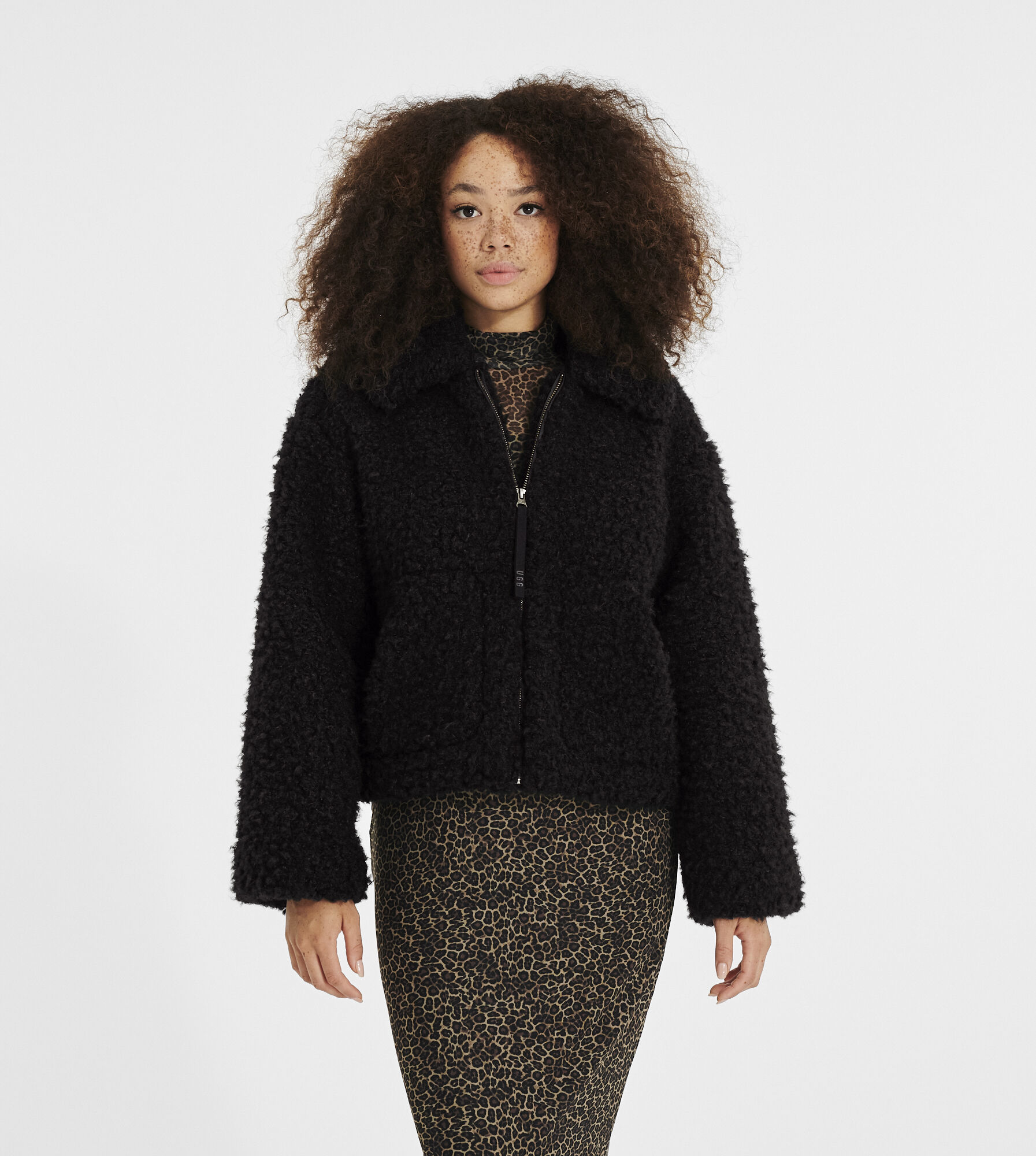 UGG (アグ) レディースMAEVE SHERPA JACKET Black, S