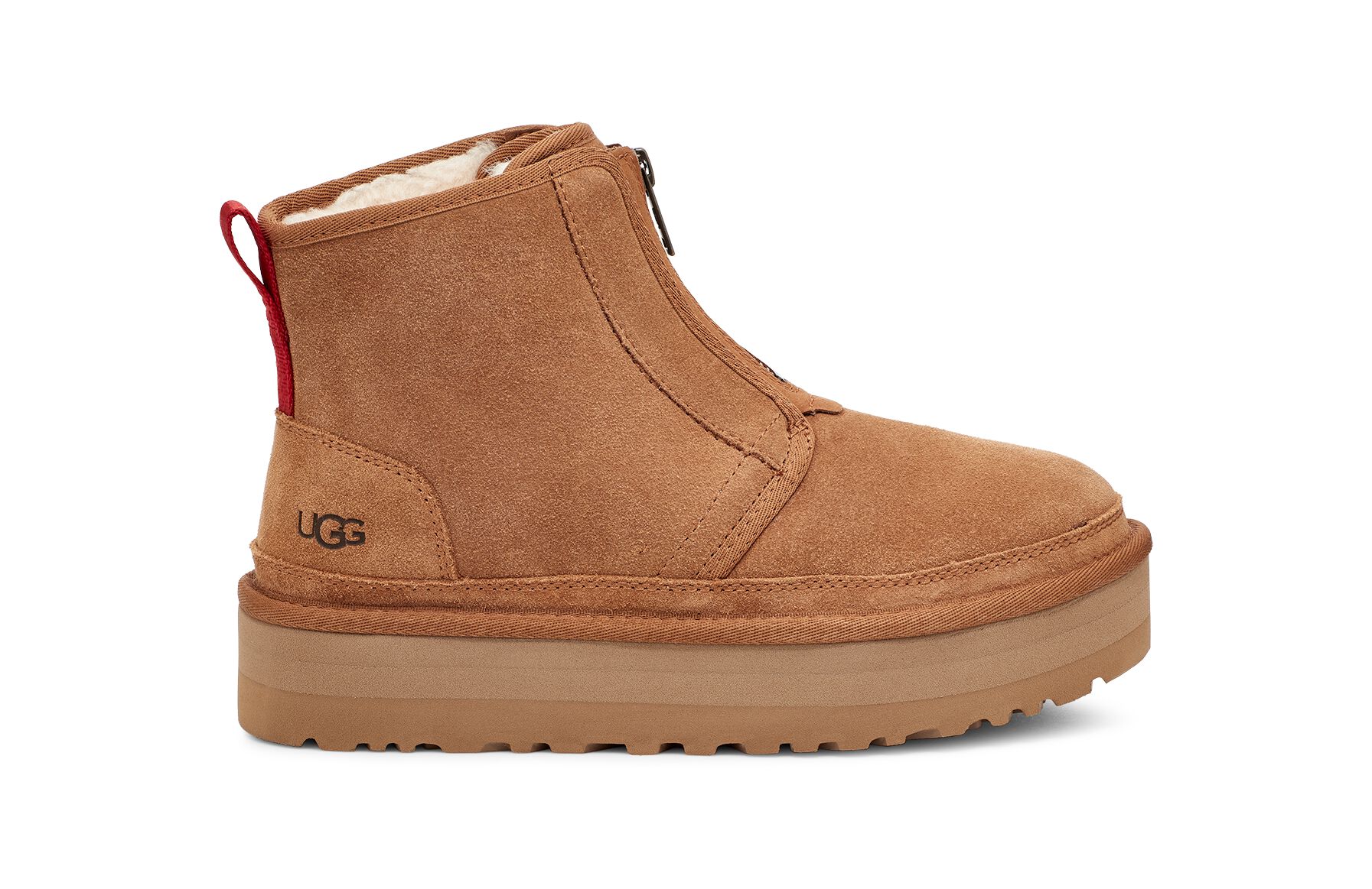 UGG (アグ) レディースブーツ NEUMEL PLATFORM ZIP Chestnut, 22.0