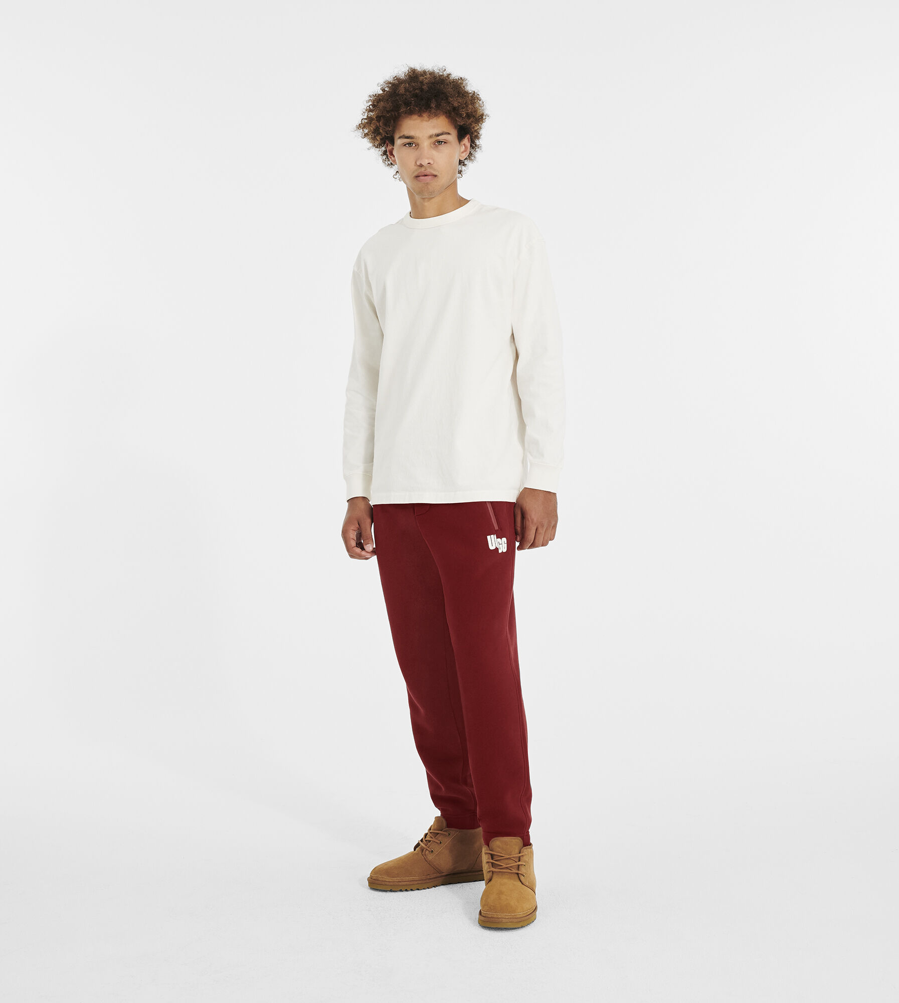 UGG (アグ) メンズボトムス RICKY JOGGER CHOPD Rich Red, M
