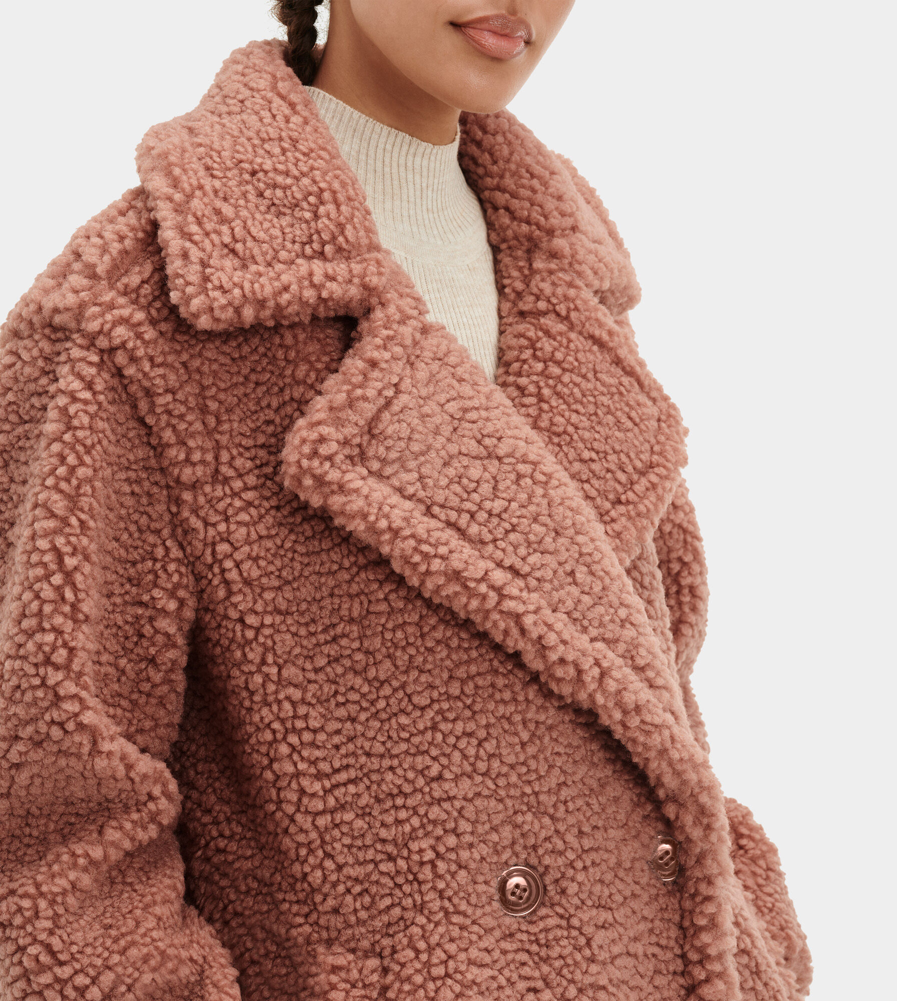 Gertrude Long Teddy Coat