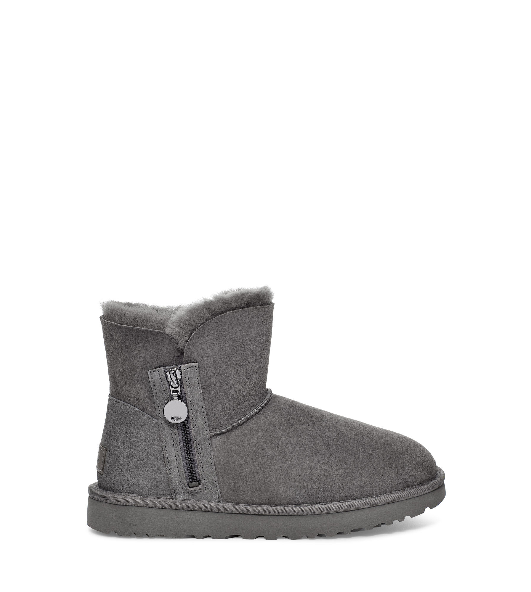 UGG (アグ) レディースブーツ BAILEY ZIP MINI Grey, 22.0