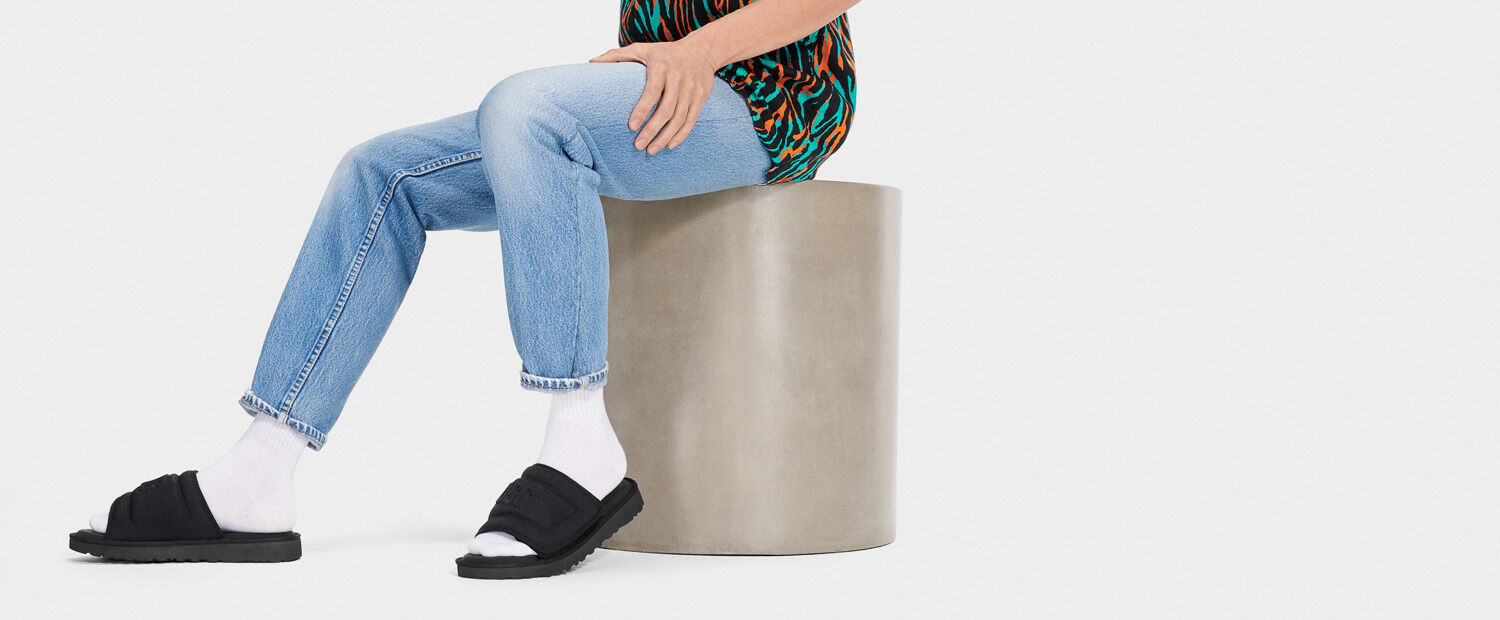 デューン アスレチック ugg モールテッド ロゴ スライド 1108043 フラットサンダル ugg アグ 公式オンライン アウトレットストア