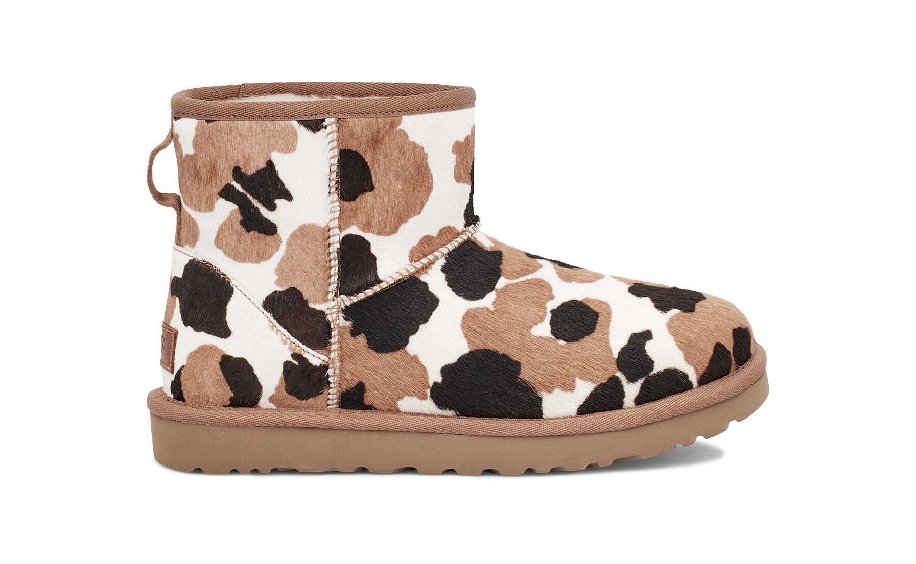 UGG (アグ) レディースブーツ CLASSIC MINI COW PRINT Chestnut, 22.0
