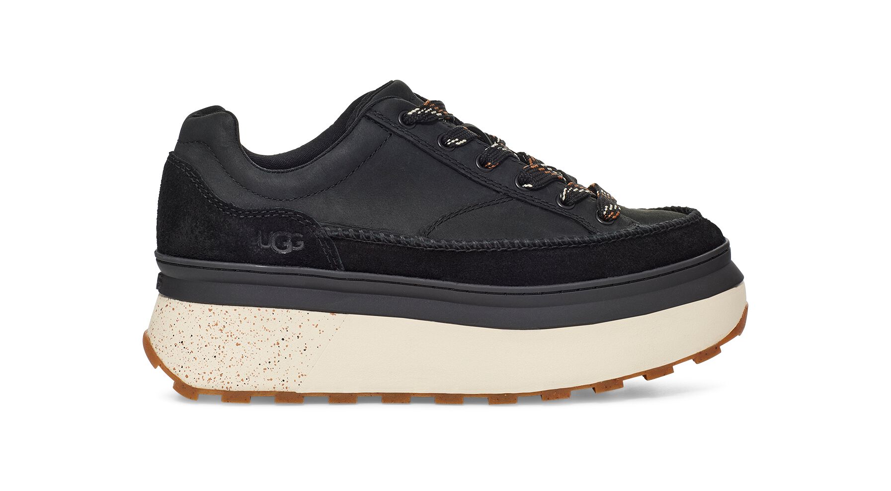 UGG (アグ) レディーススニーカー MARIN LACE Black Leather, 22.0