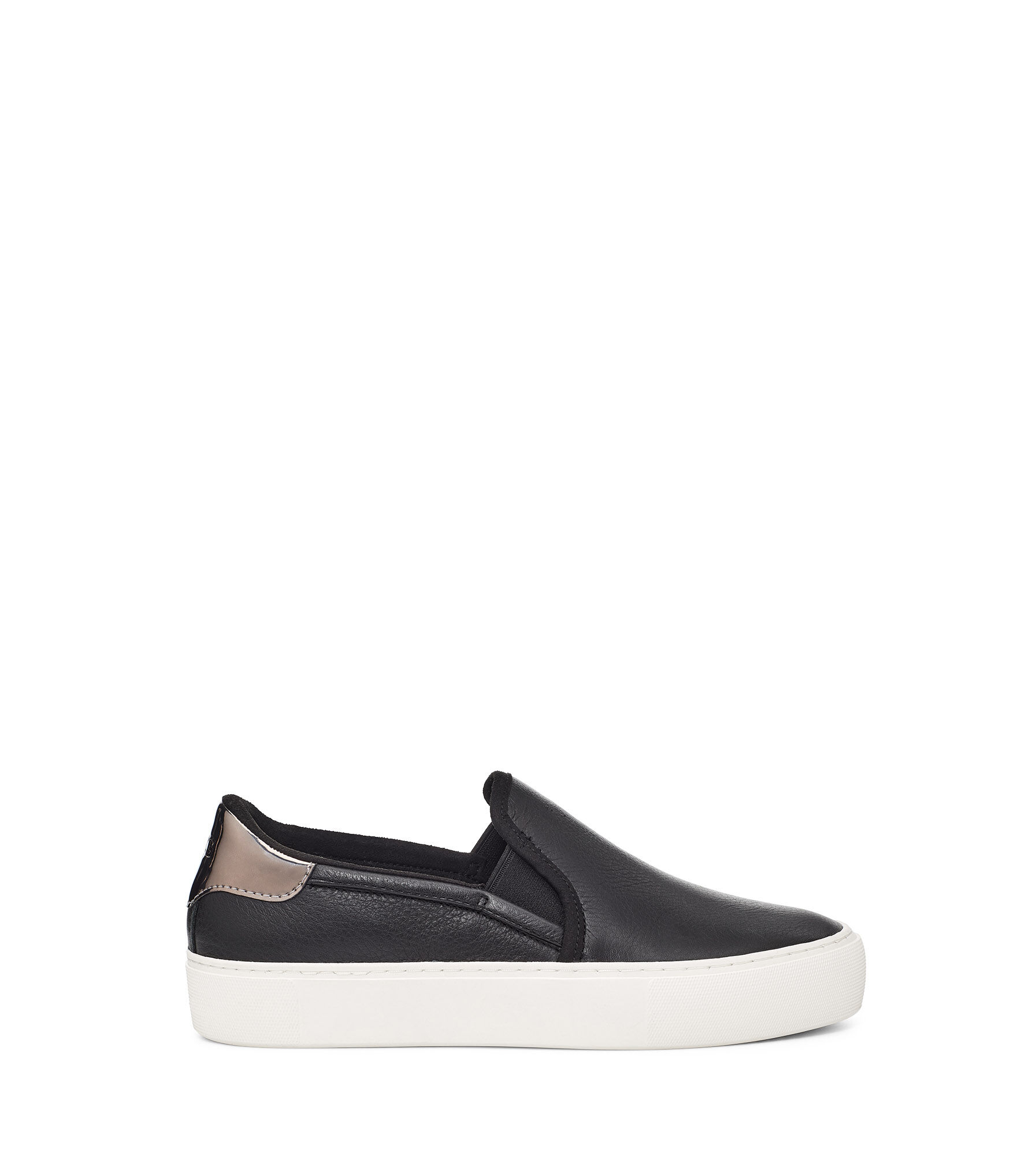 UGG (アグ) レディーススニーカー CAHLVAN Black Leather, 22.5