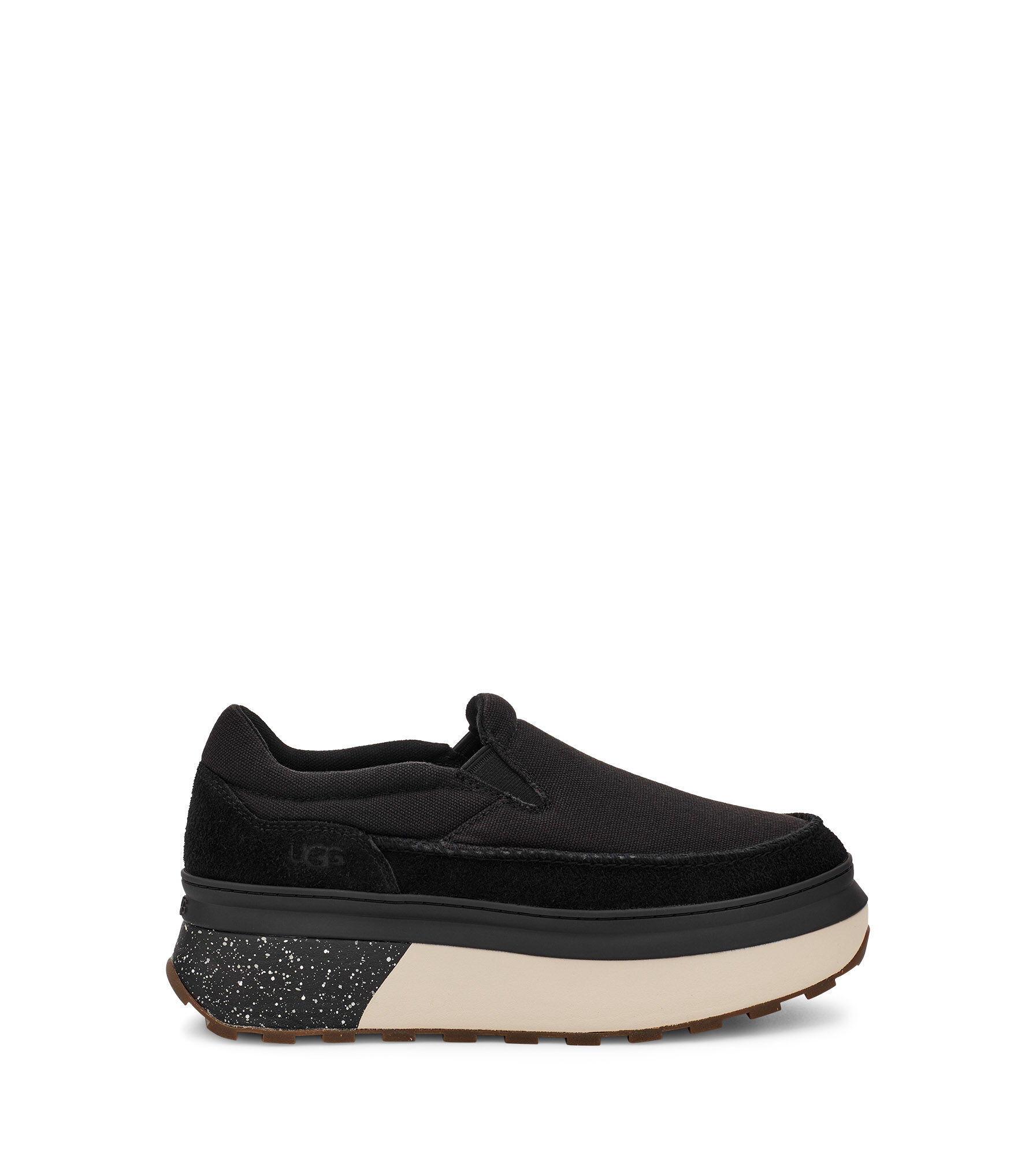 UGG (アグ) レディーススニーカー MARIN SLIP ON - マリーン スリッポン Black Canvas, 22.0