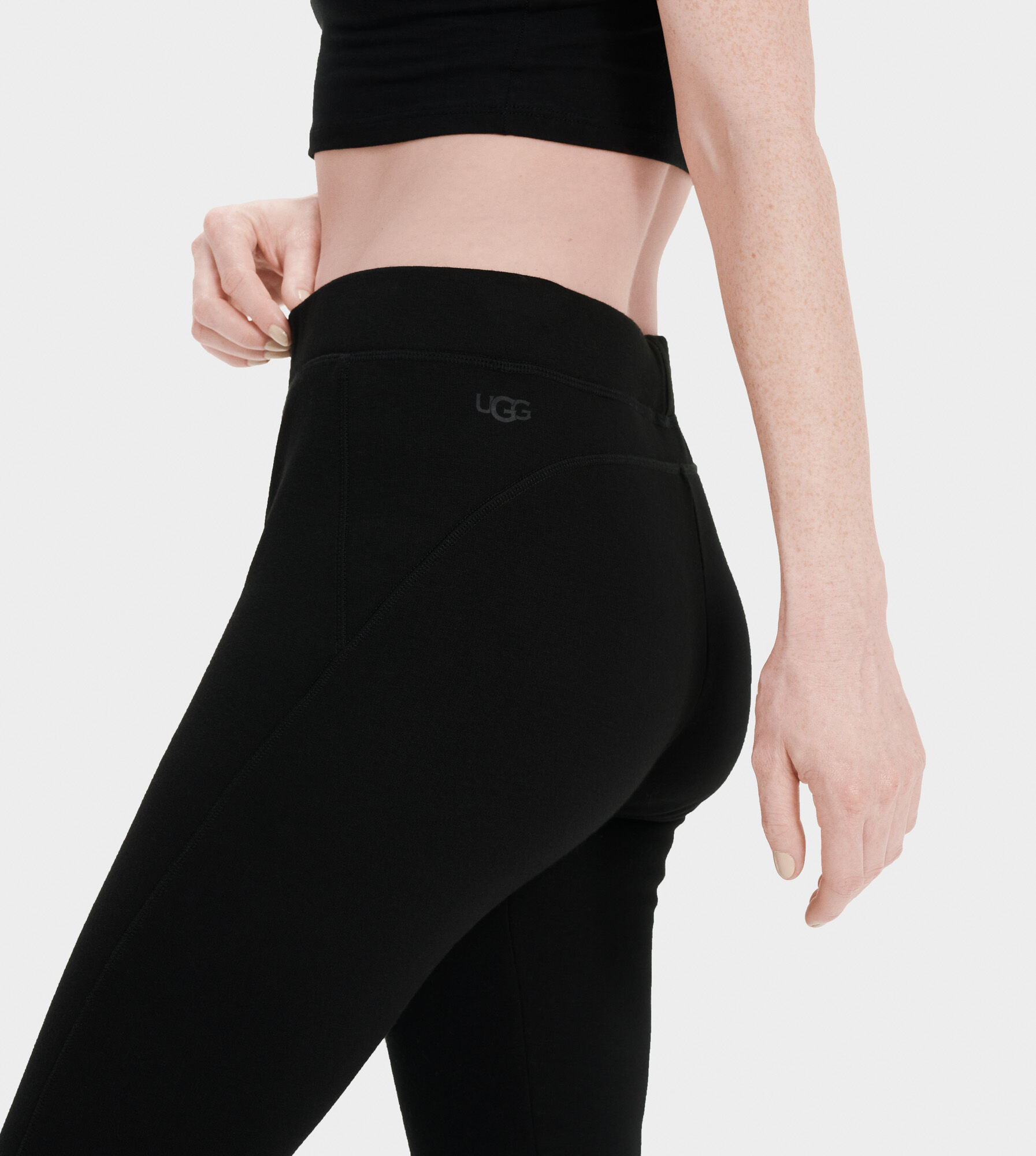 UGG (アグ) レディースボトムス ASHLEE DOUBLE KNIT LEGGING - アシュリー ダブル ニット レギンス Black, S