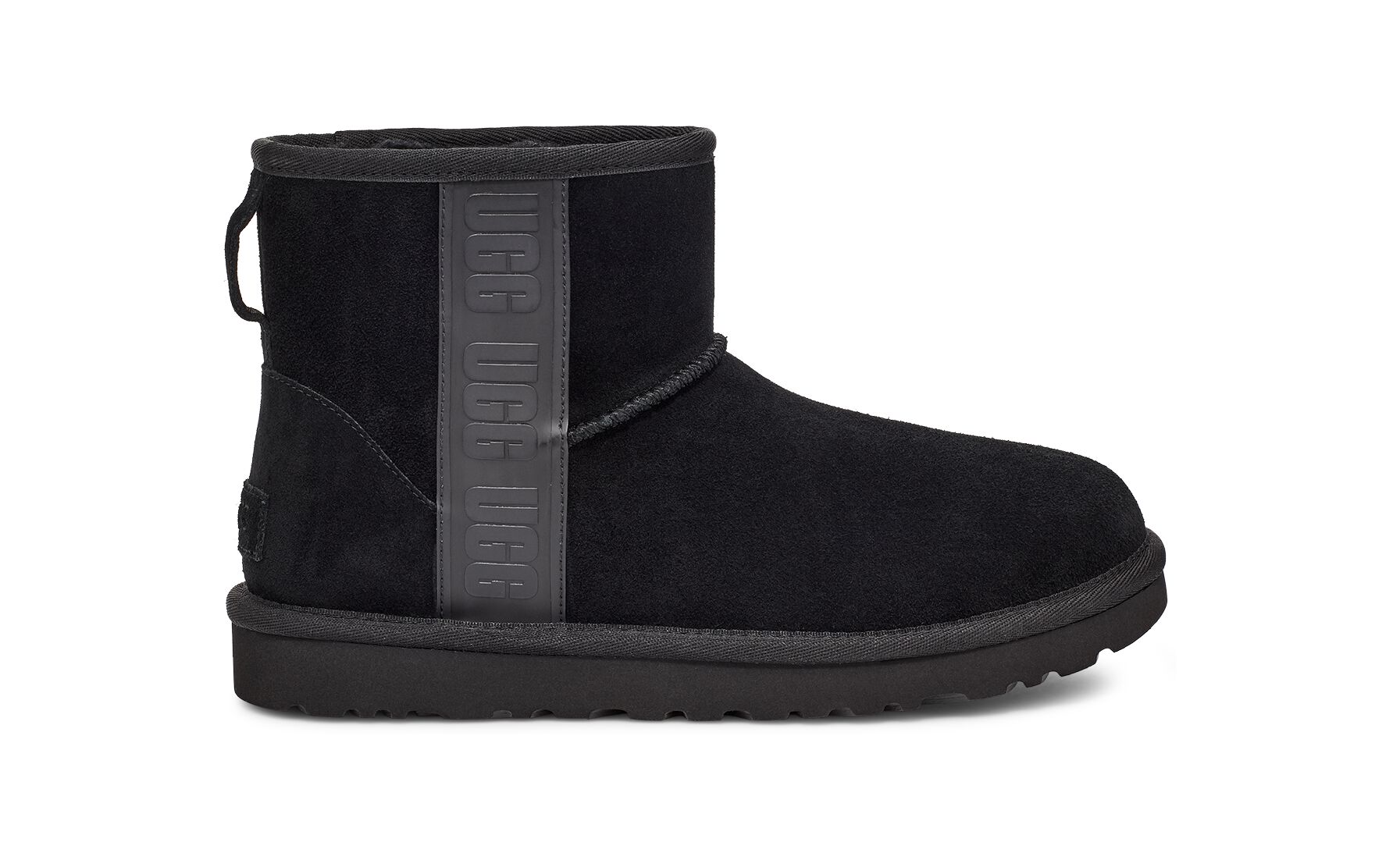 UGG (アグ) レディースブーツ CLASSIC MINI SIDE LOGO Black, 22.0