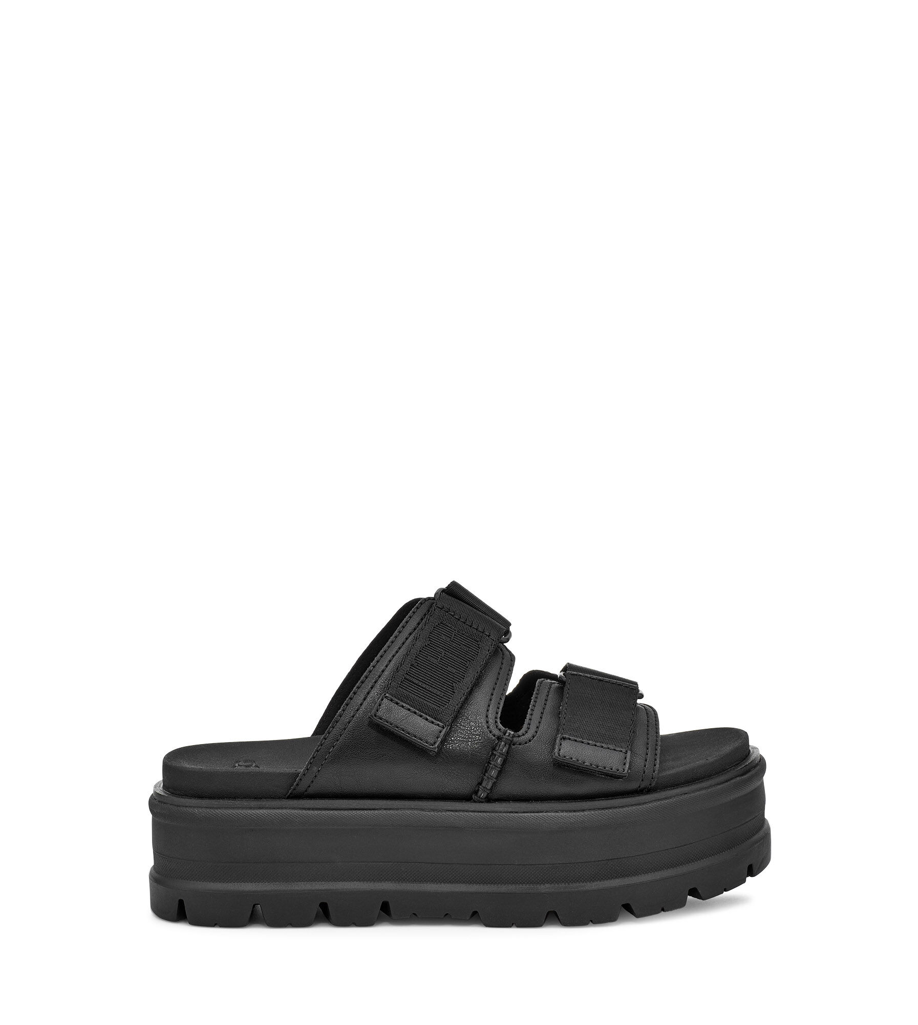 UGG (アグ) レディースサンダル CLEM Black Leather, 22.0