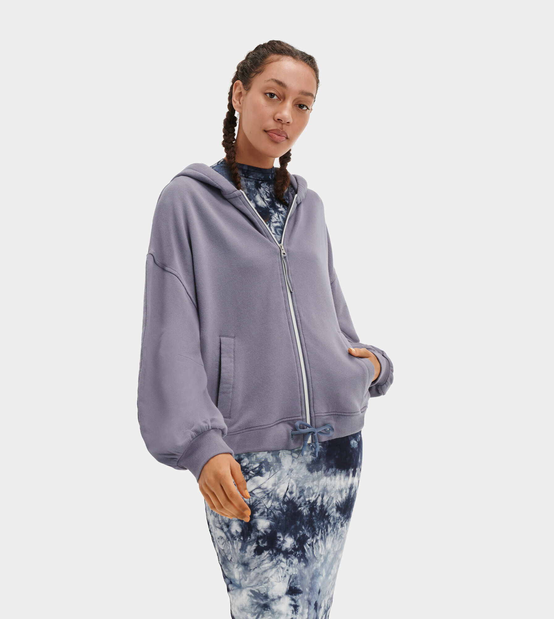 UGG (アグ) レディースABBI HALF MOON SLEEVE HOODIE Cyclone, S