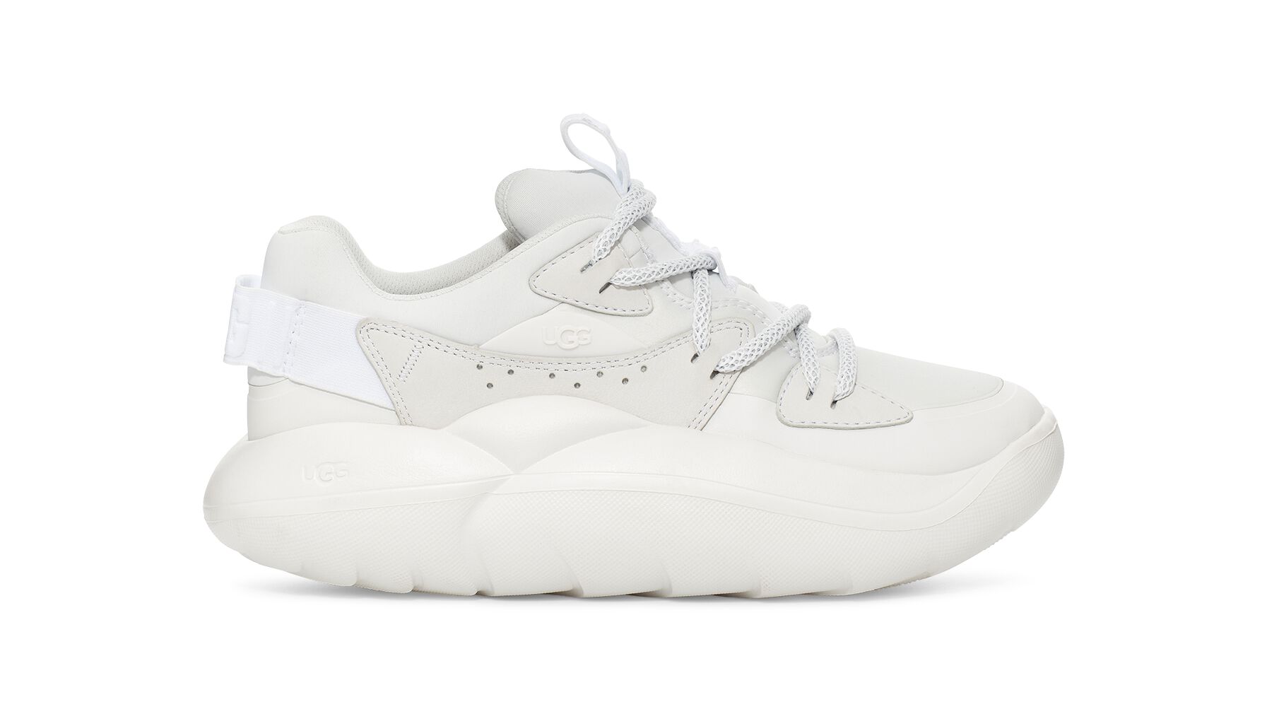 UGG (アグ) レディーススニーカー LA CLOUD LACE White Suede, 26.0