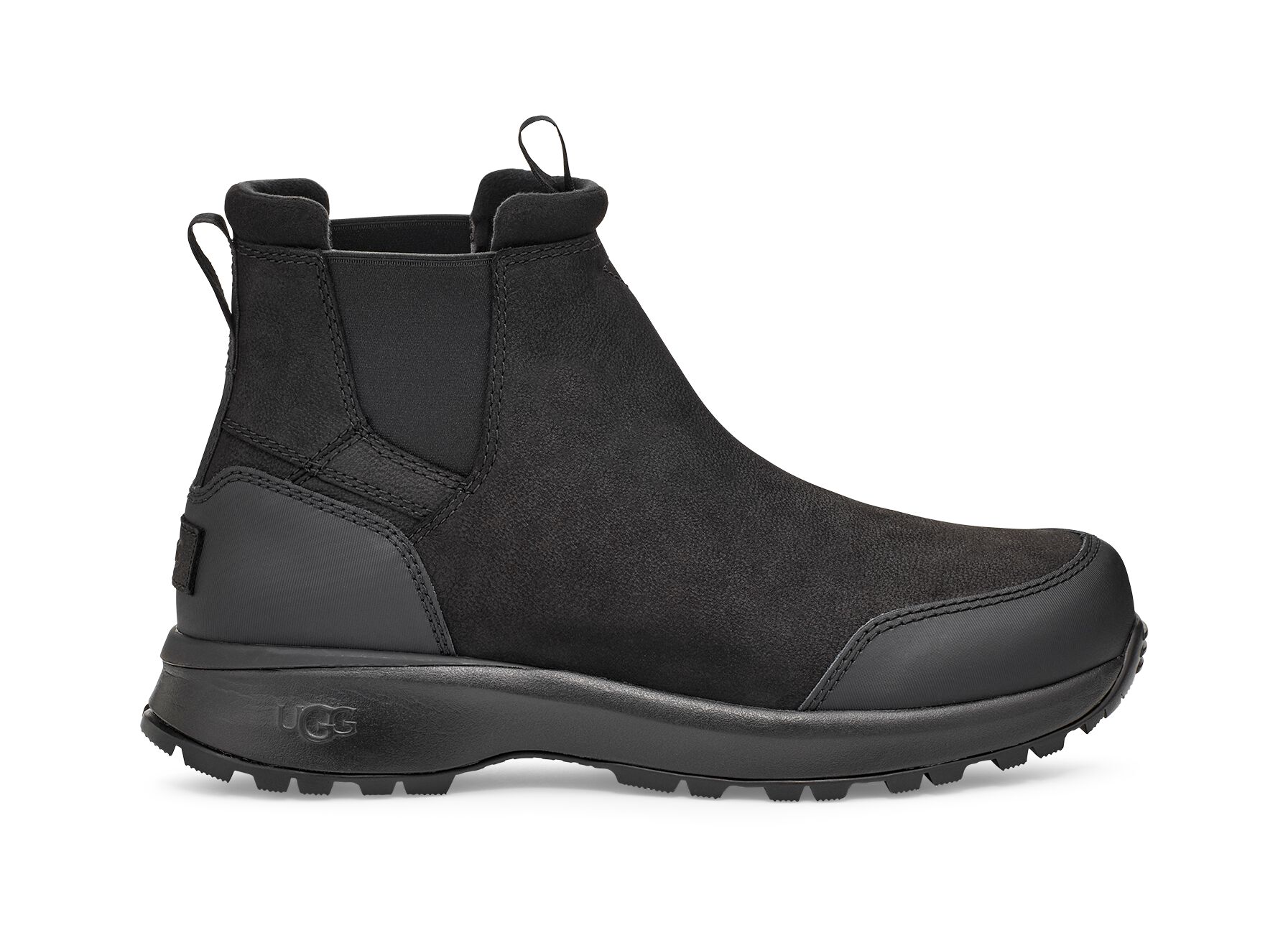 UGG (アグ) メンズブーツ EMMETT CHELSEA Black Leather, 25.0