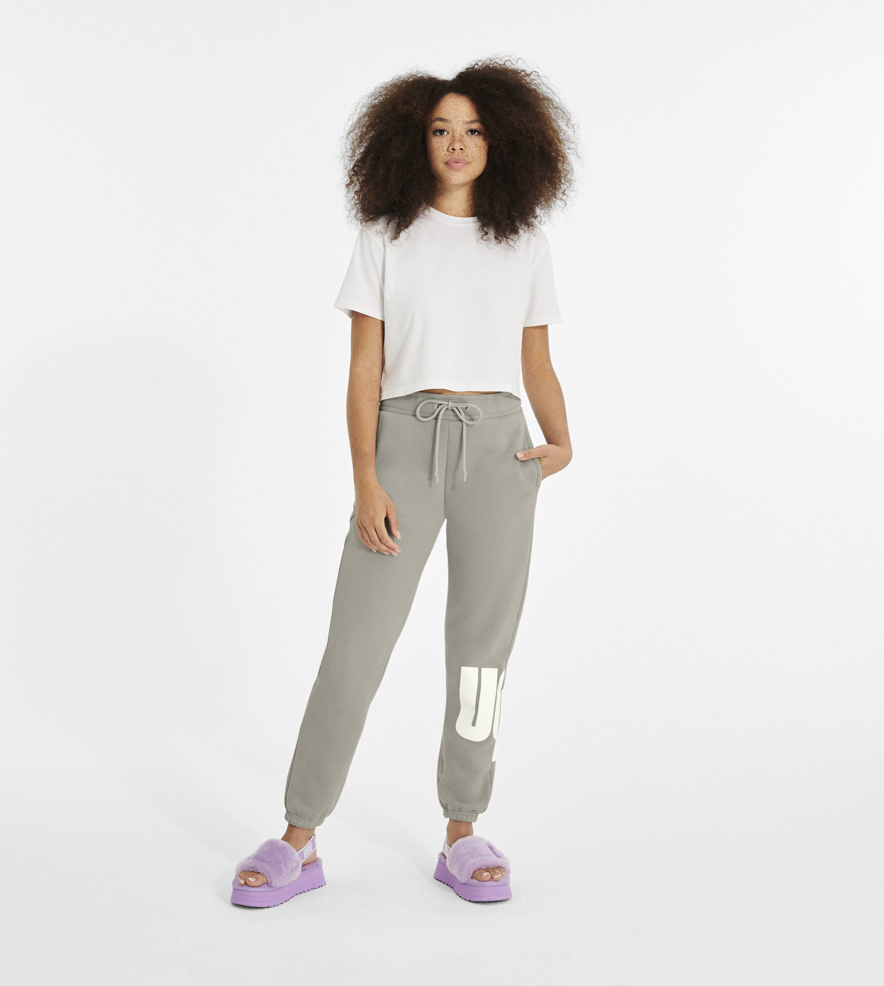 UGG (アグ) レディースボトムス DANIELLA SWEATPANT CHOPD Cobble, S