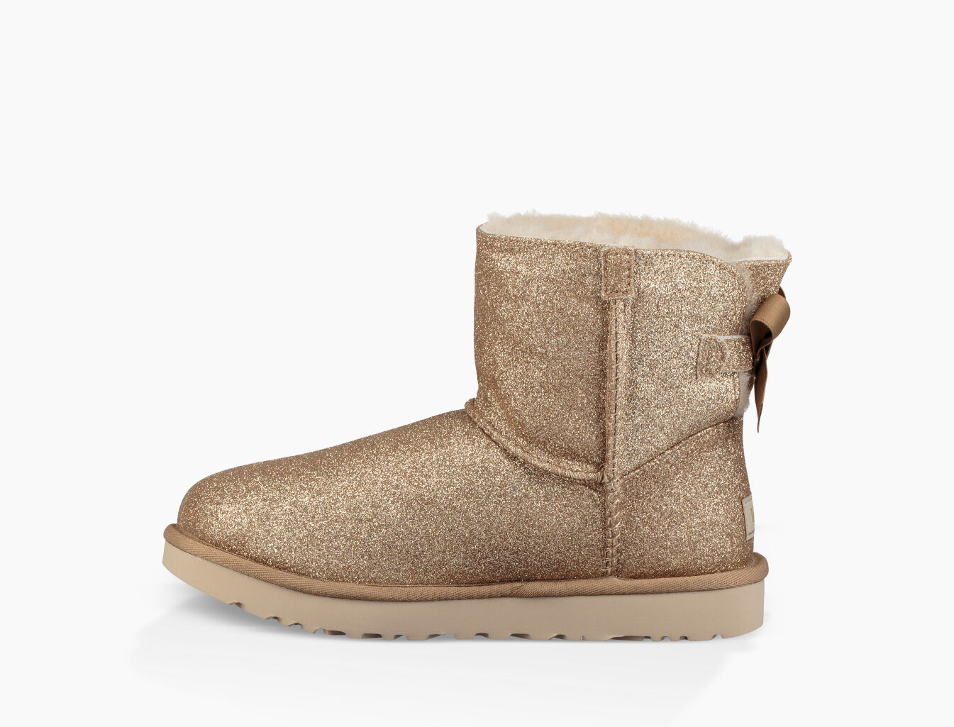 ugg mini bailey bow gold