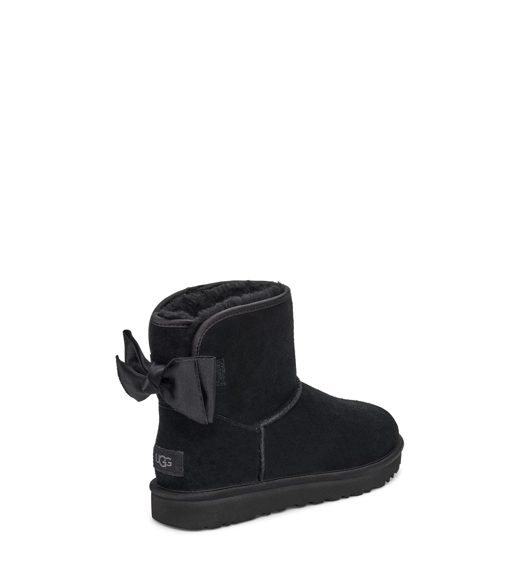 satin bow mini boot