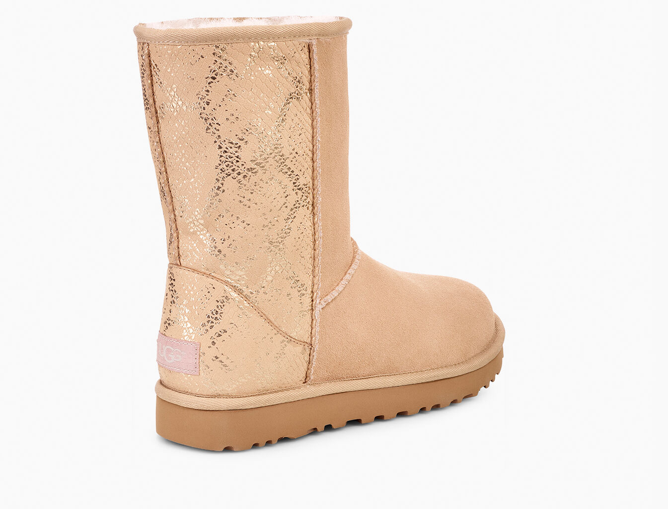 ugg classic short metallic snake boot