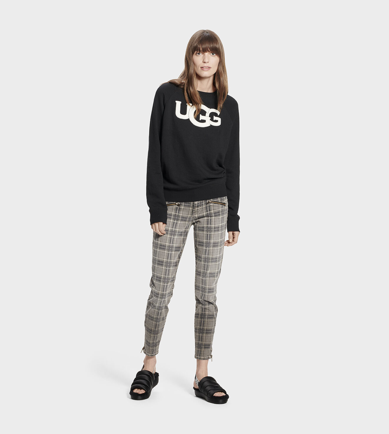 ugg fuzzy logo sweatshirt