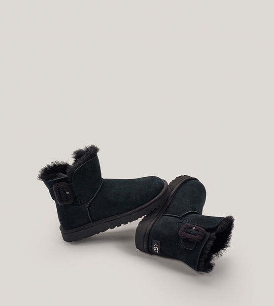 mini bailey fluff buckle boot