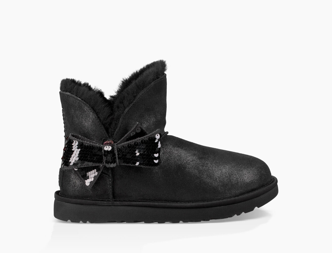 Ugg noir brillante sales