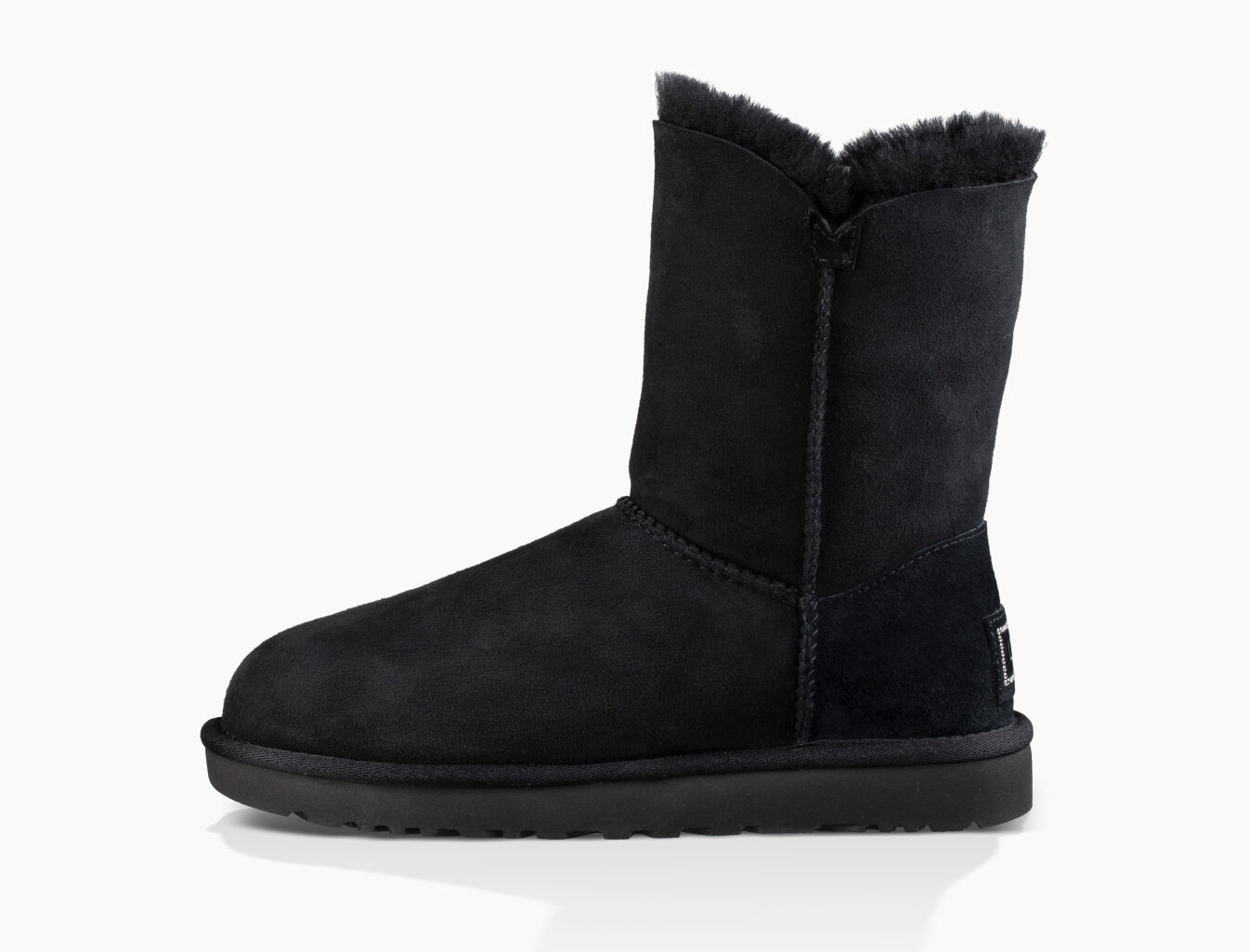 black ugg boots with buttons