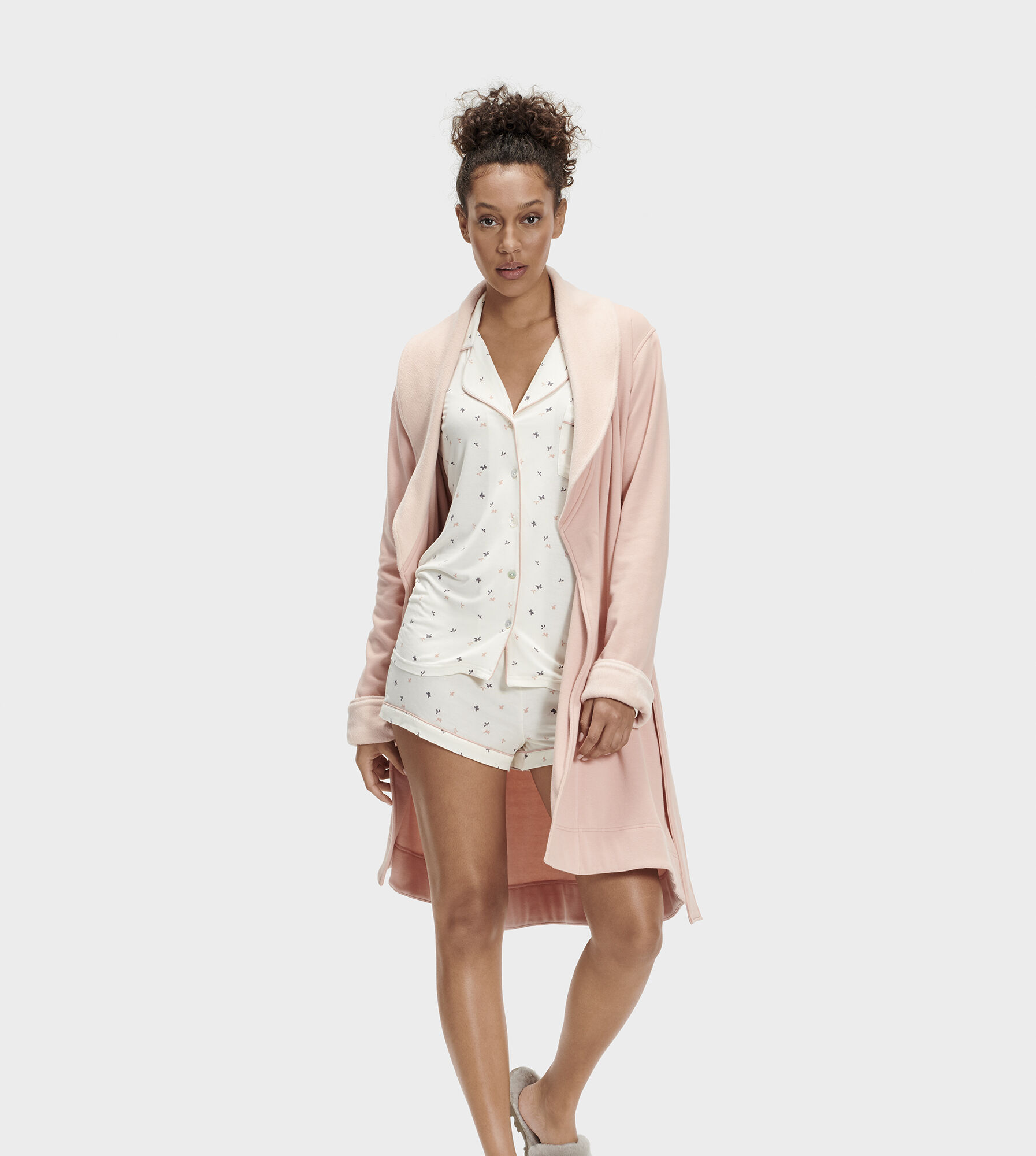 womens button dressing gown