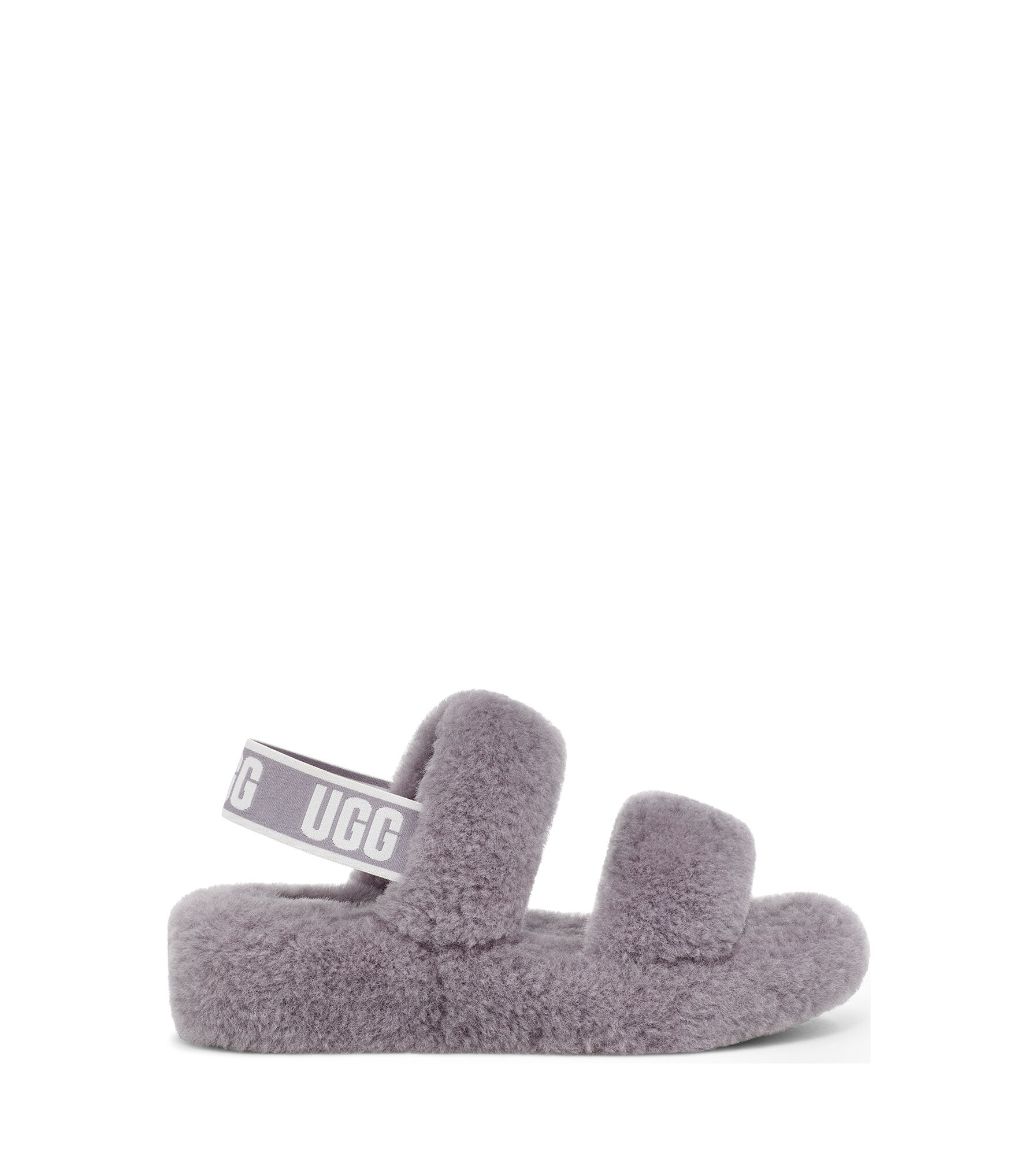 grey fluffy ugg slippers