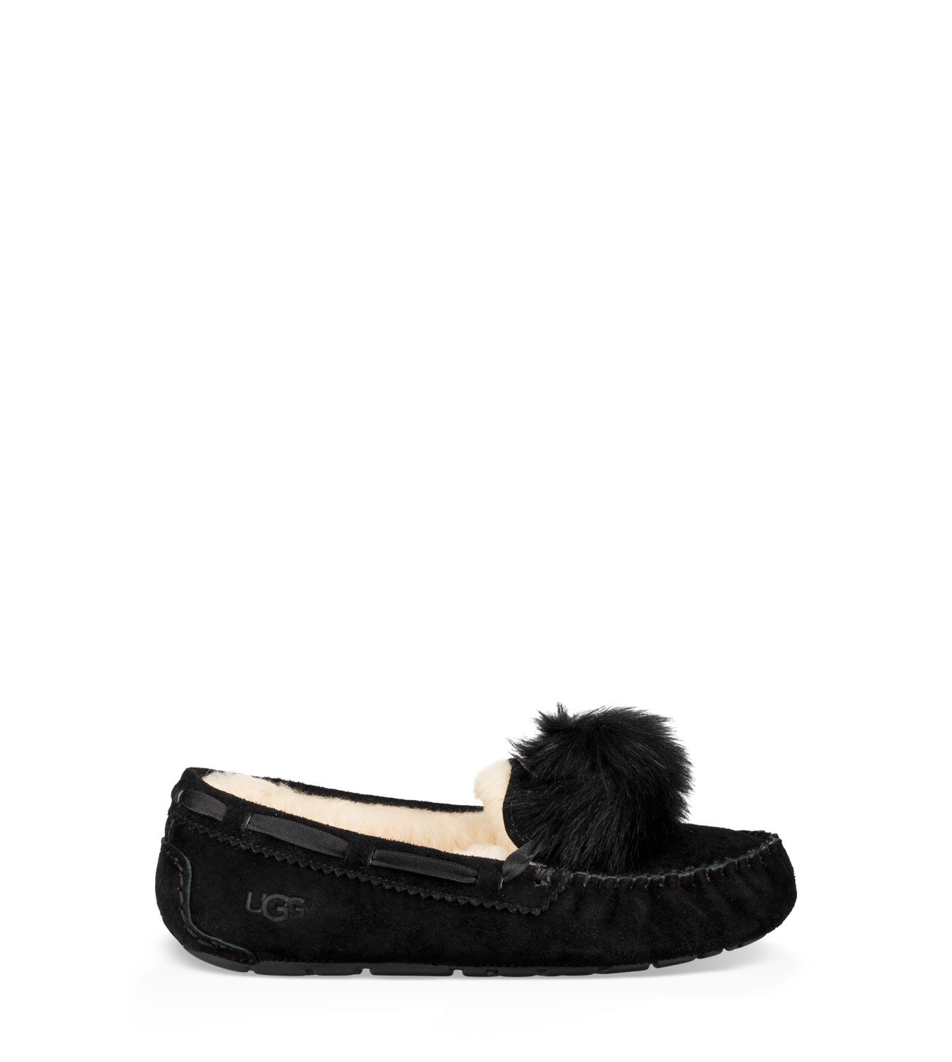 ugg dakota pom pom black