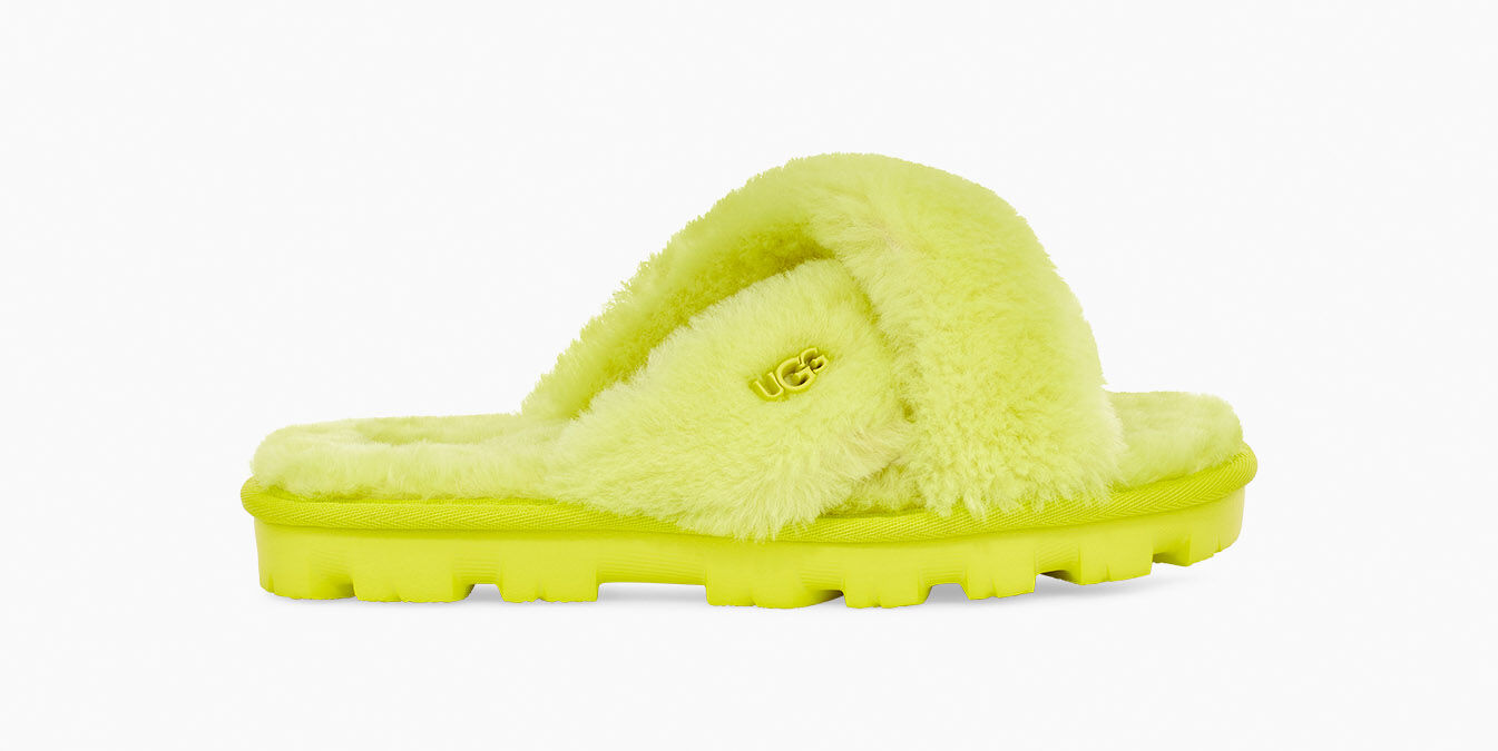 yellow ugg fuzzette slippers