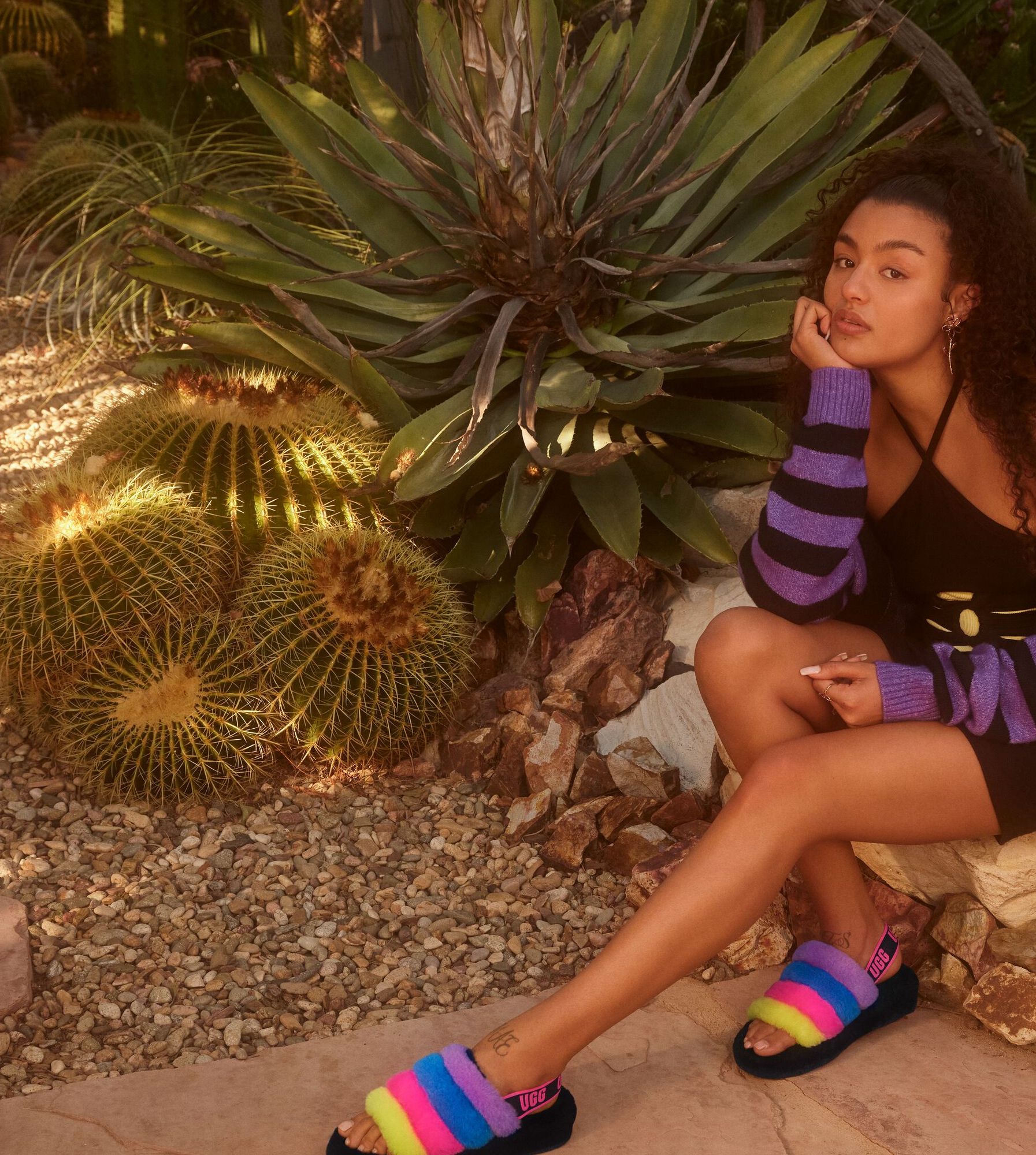 Ugg fluff yeah logo slide Clearance