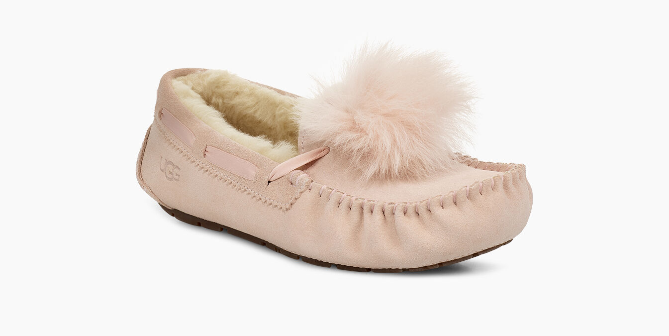 ugg dakota pom pom slippers