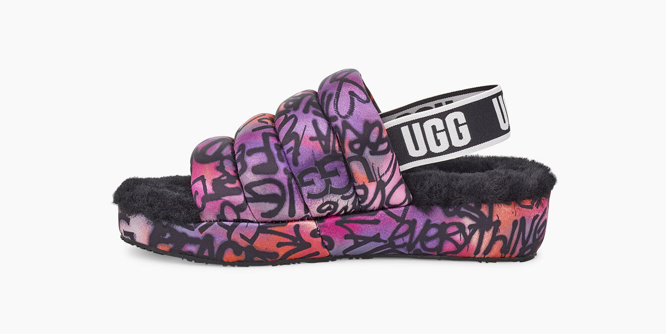 graffiti ugg slides