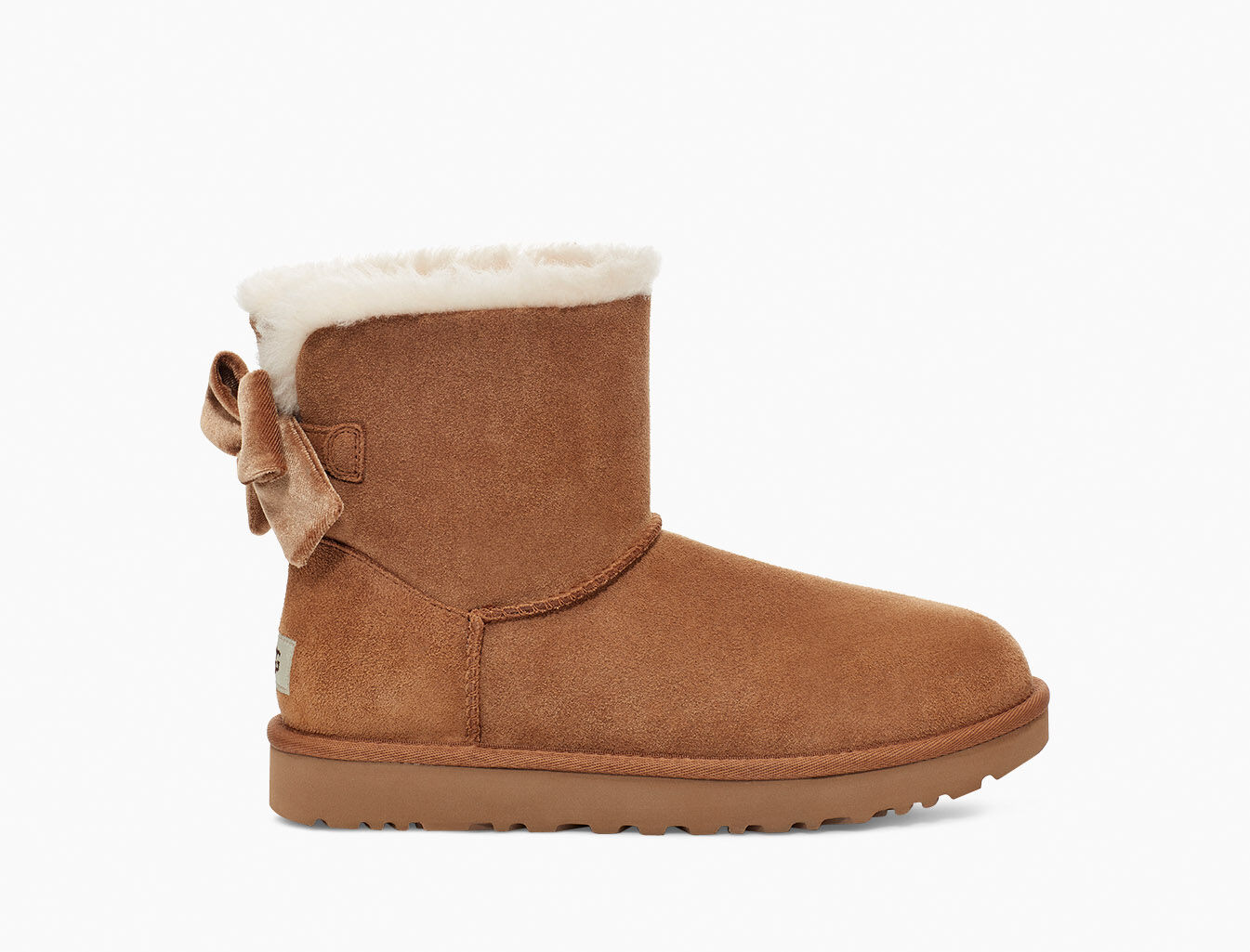 UGG® Mini Bailey Bow Velvet Ribbon Boot 