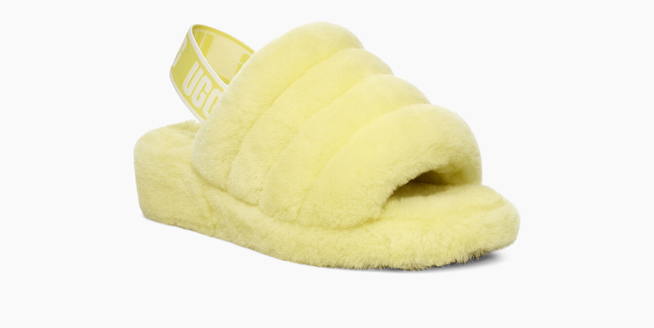 yellow ugg slides