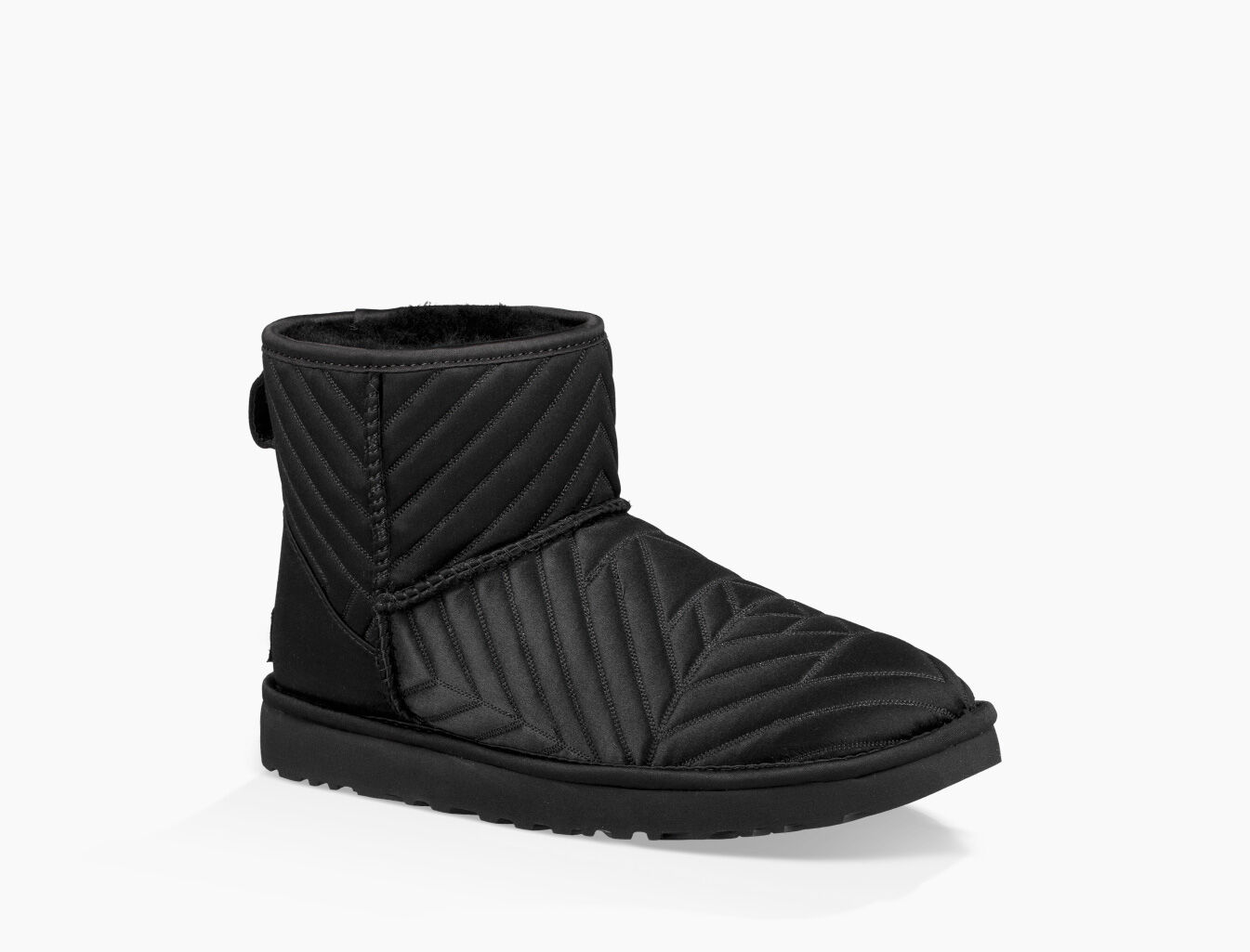 classic mini quilted satin boot