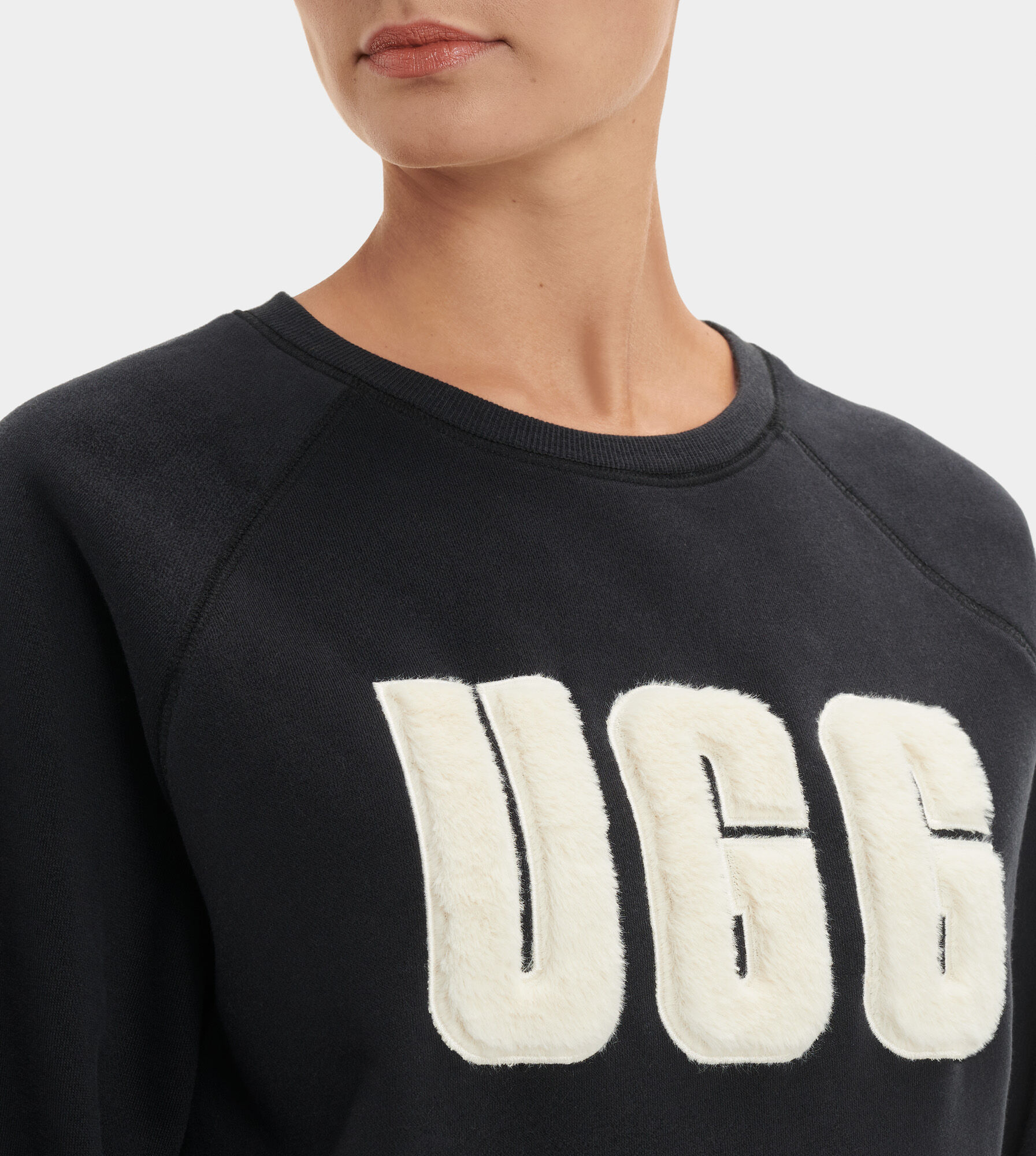 ugg fuzzy logo sweatshirt