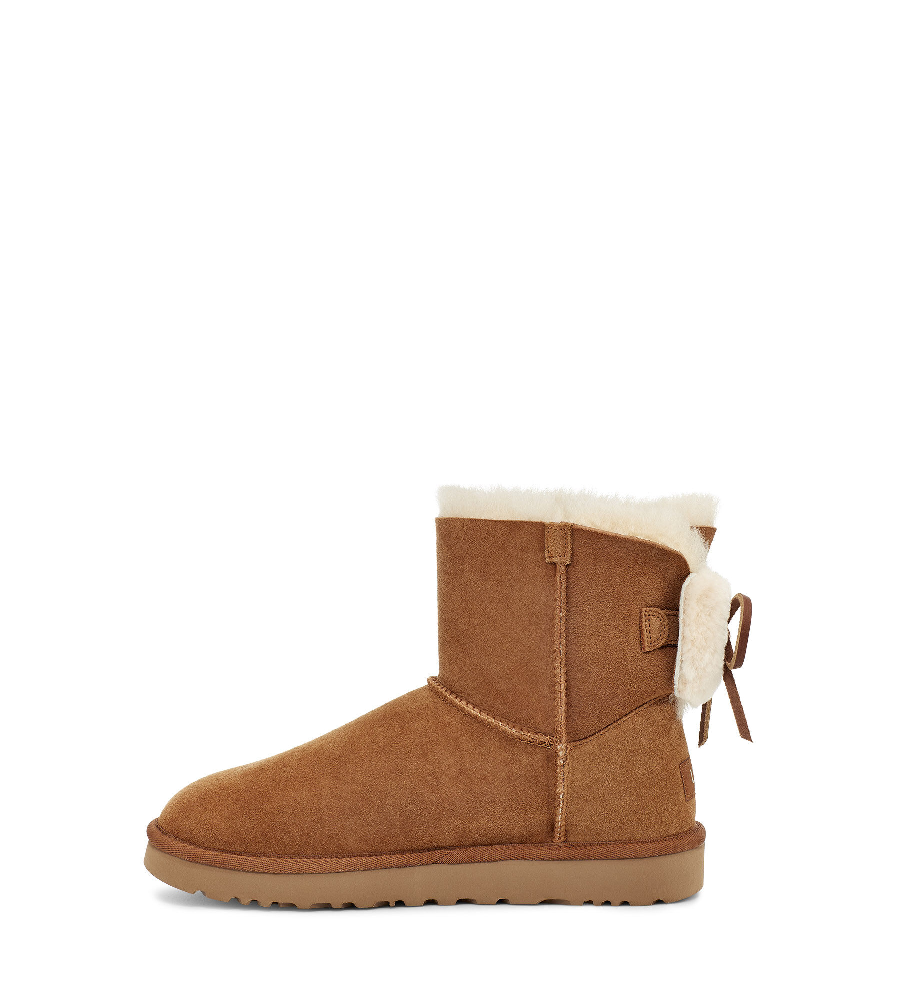 UGG® Classic Double Bow Mini Stiefel für Damen | UGG® DE Classic Double Bow Mini Lederboots mit Lammfellfutter