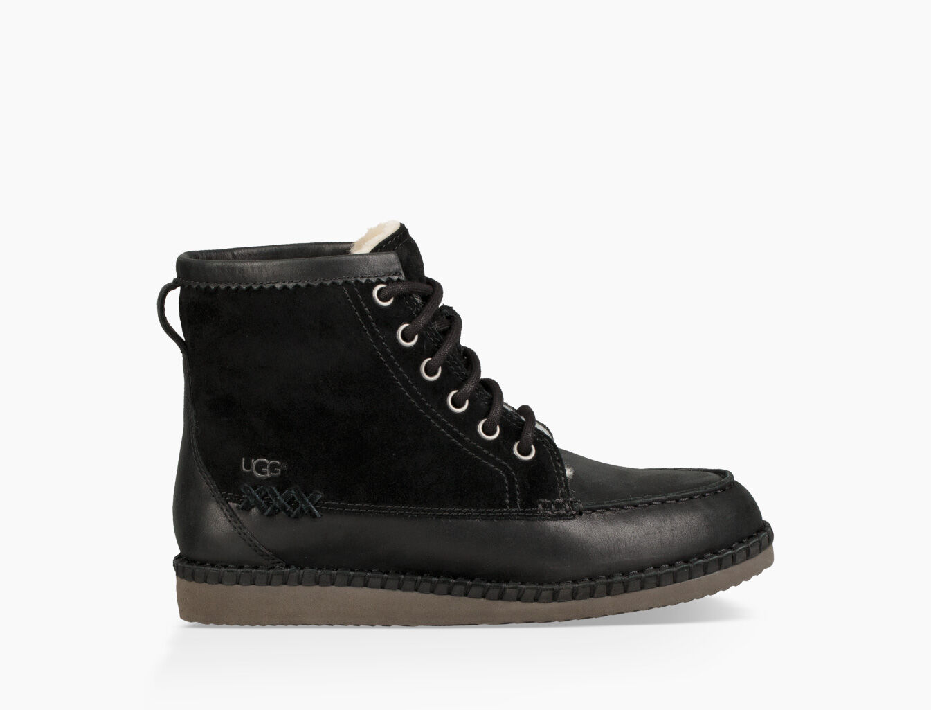 ugg black lace up boots