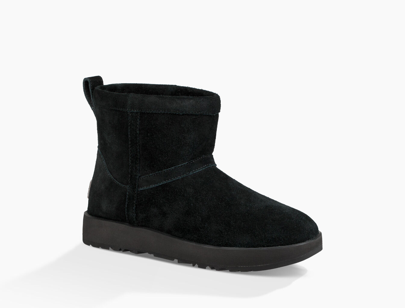 Ugg classic mini waterproof boots black suede clearance