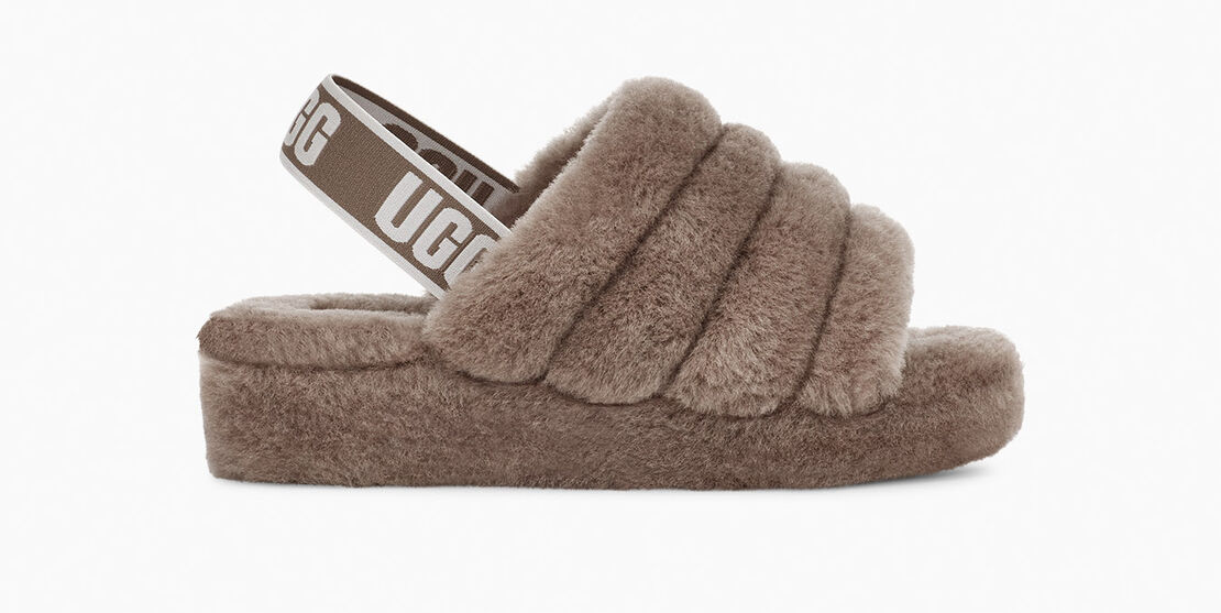 UGG® Fluff Yeah Logo Slidepour Femme | UGG® FR ugg femme fluff
