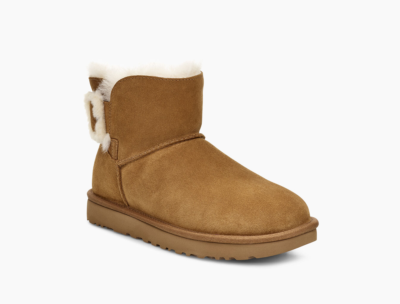 ugg mini bailey fluff buckle boot
