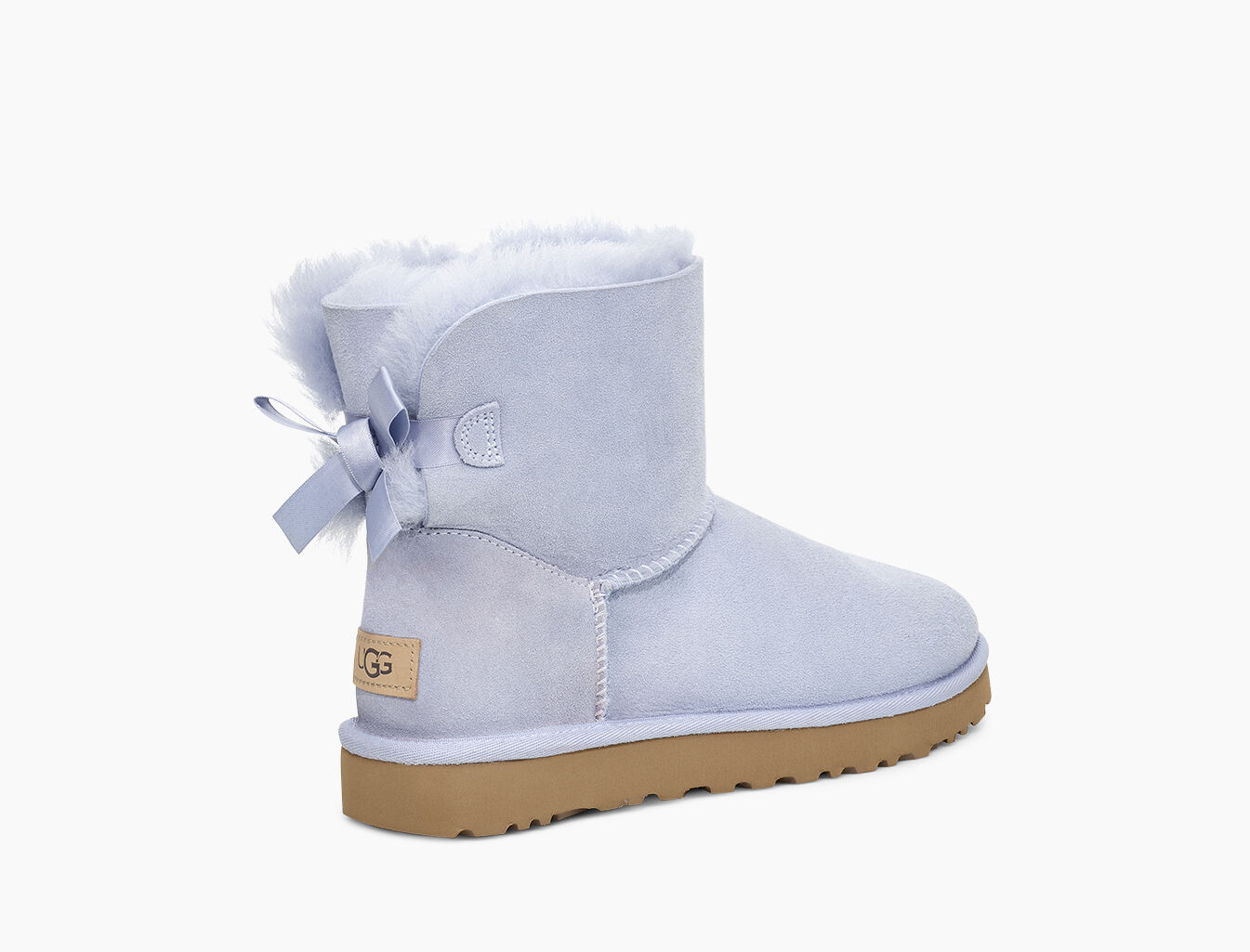 ugg mini bailey bow ii grey boots