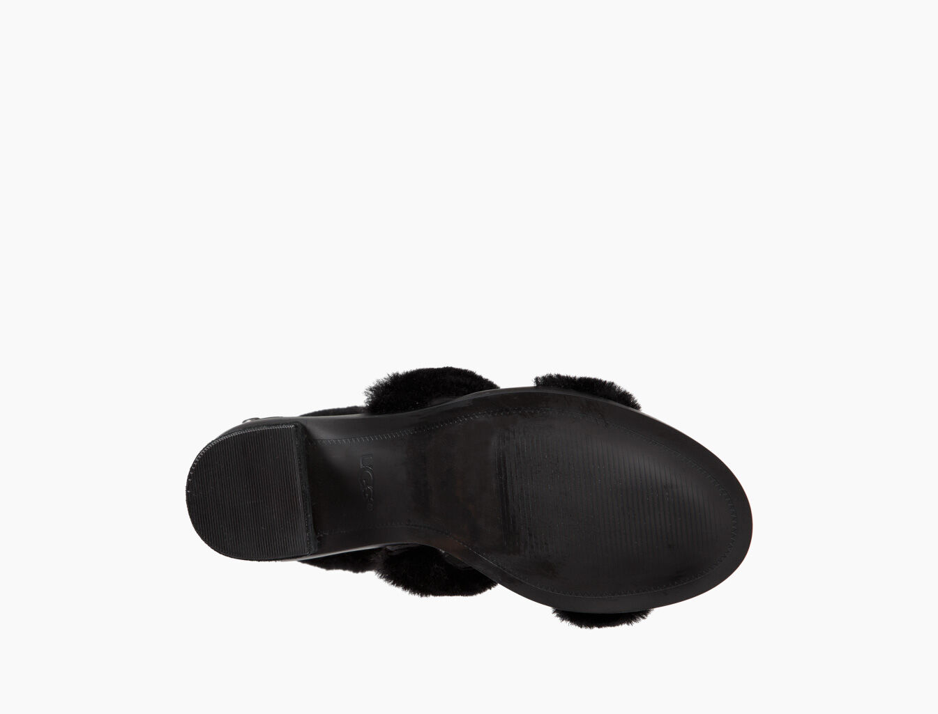 ugg del rey fluff heel black