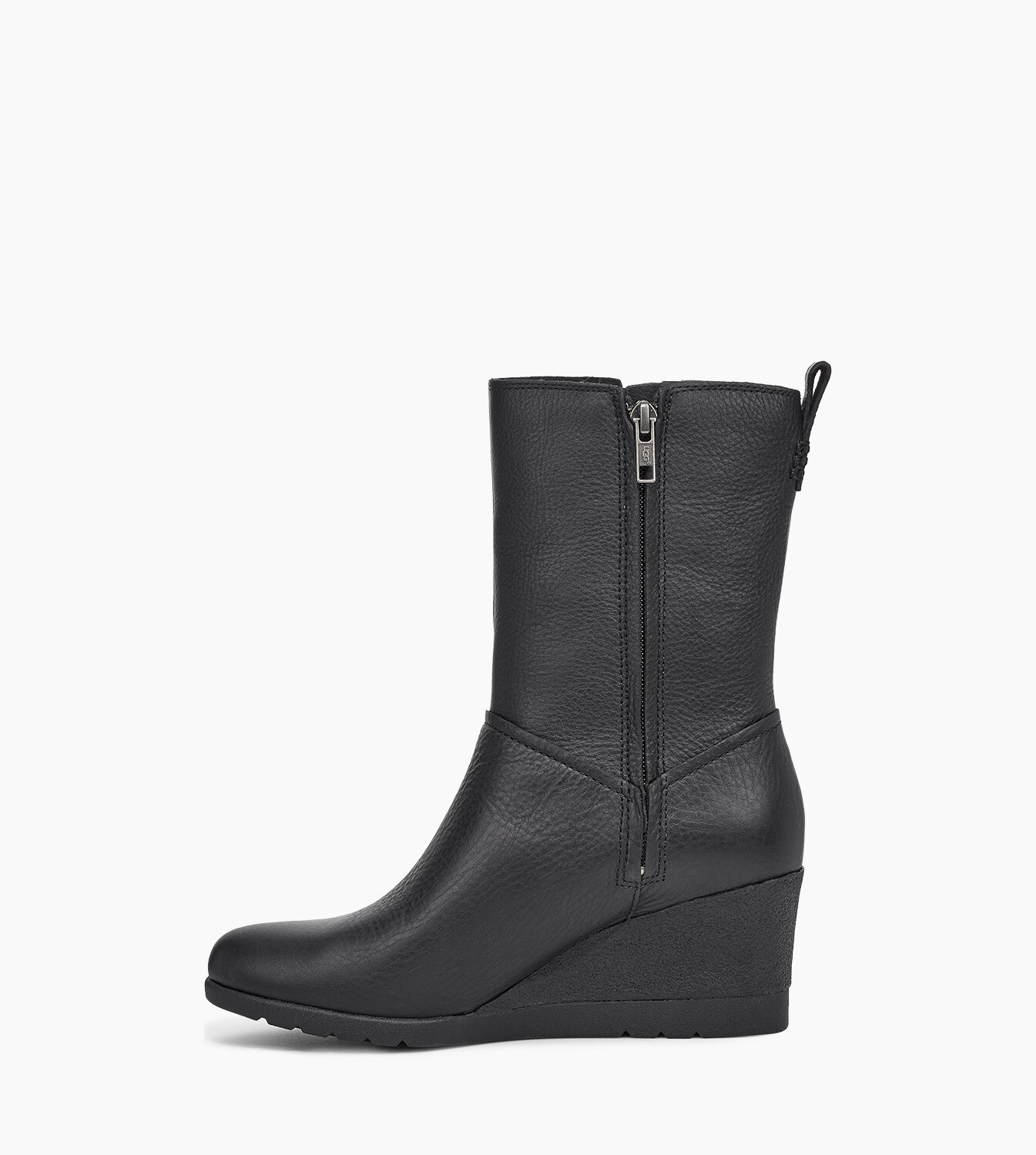 ugg womens potrero waterproof leather wedge boots black