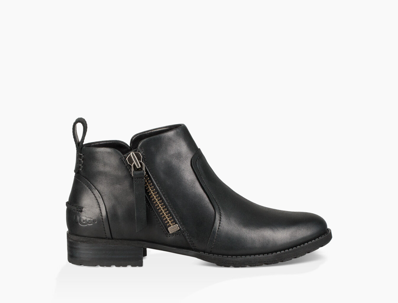 Ugg black aureo leather ankle boot clearance