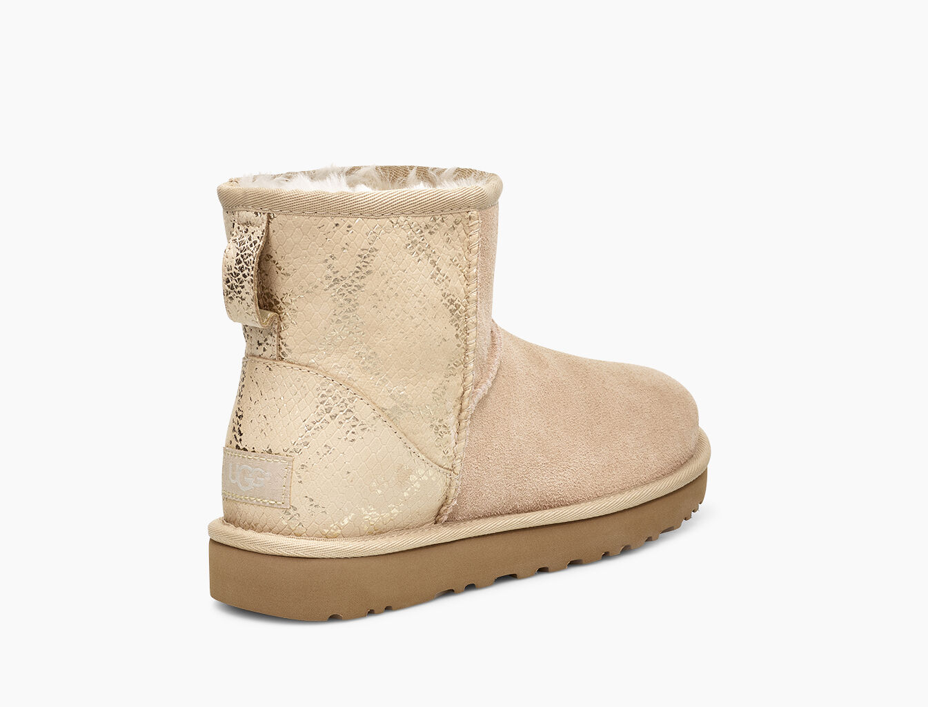 ugg classic mini metallic snake