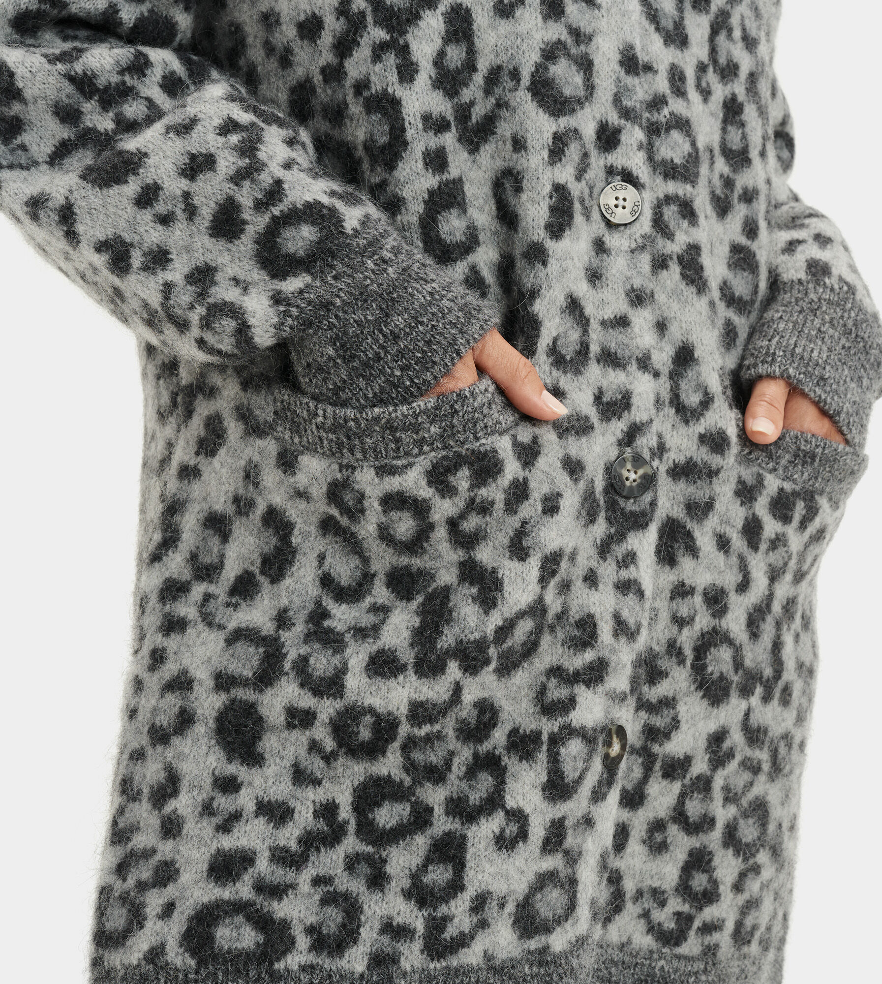 ugg leopard cardigan