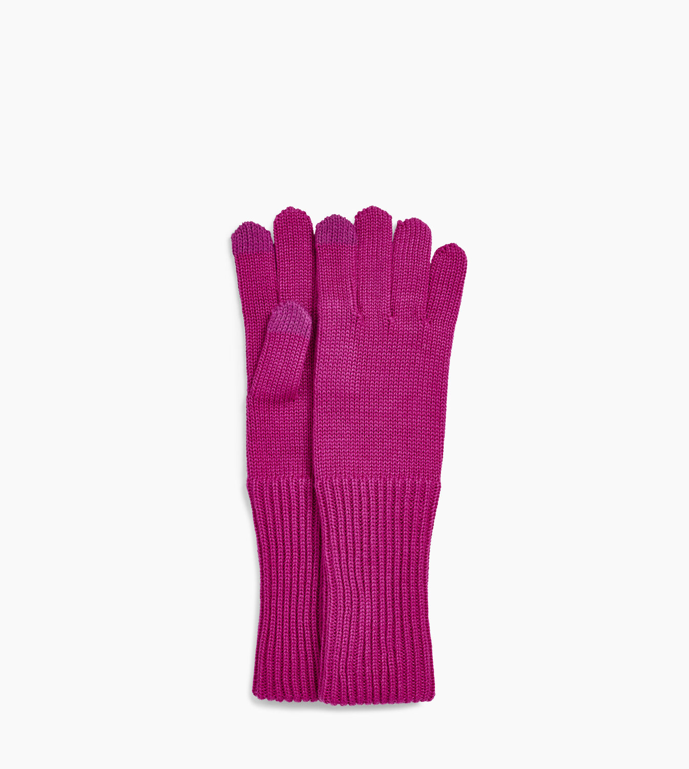 purple knit gloves
