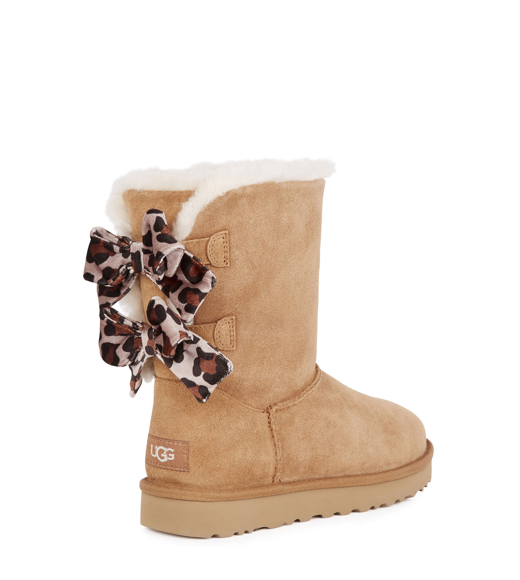 UGG® Bailey Bow Velvet Leopard Boot for Women UGG® Europe